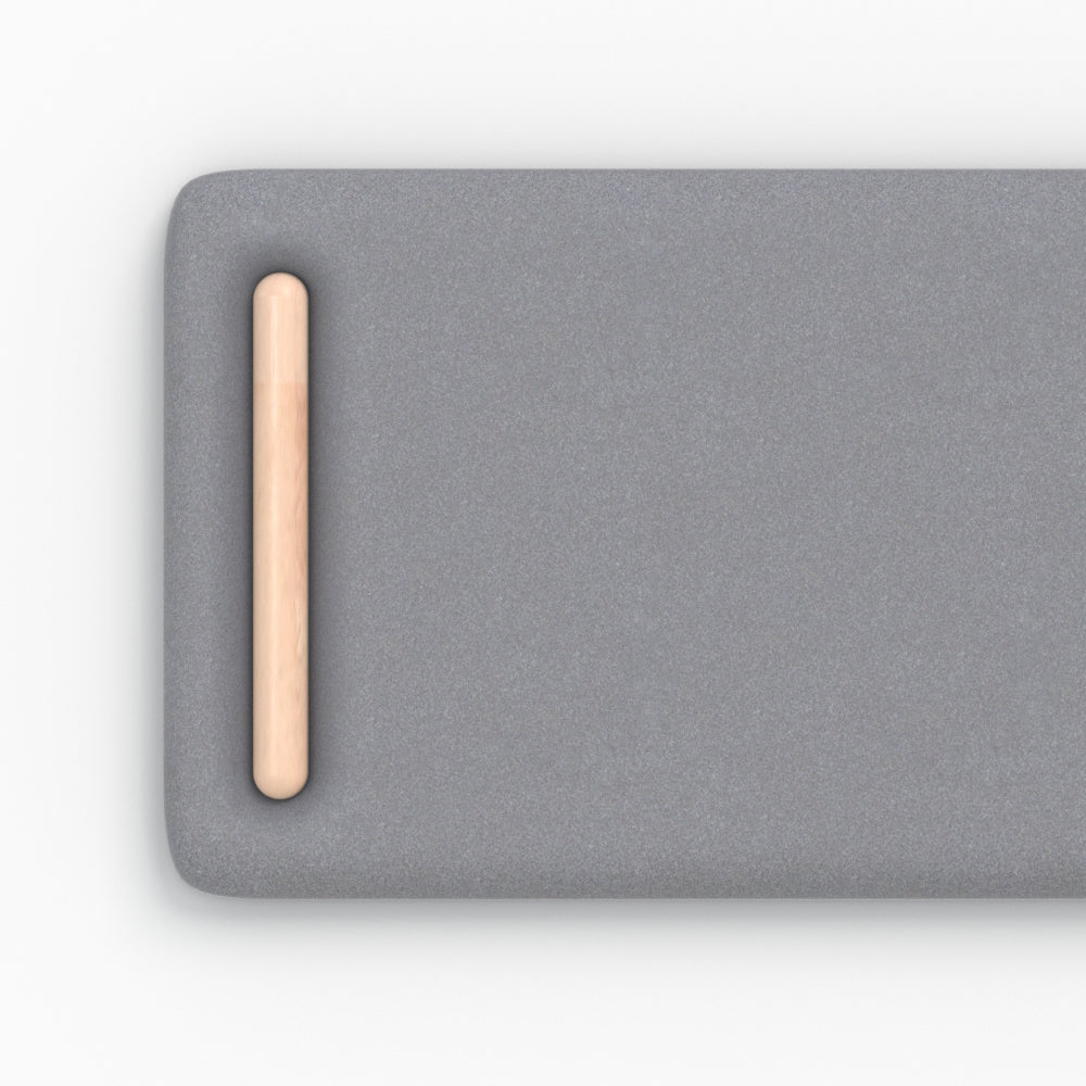 katia tete de lit grise rectangulaire 160 cm tissu