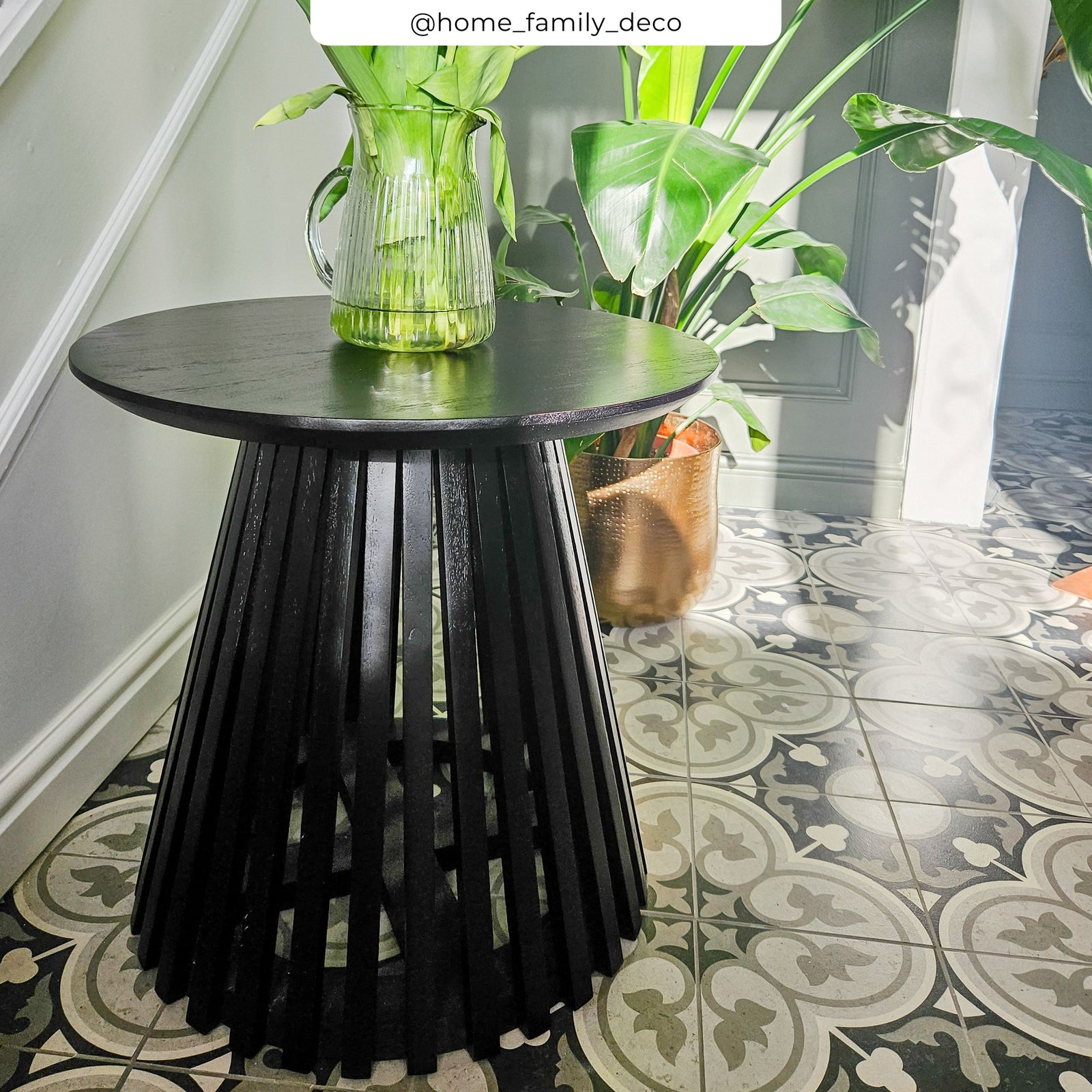 kepes table appoint ronde 50 cm noire