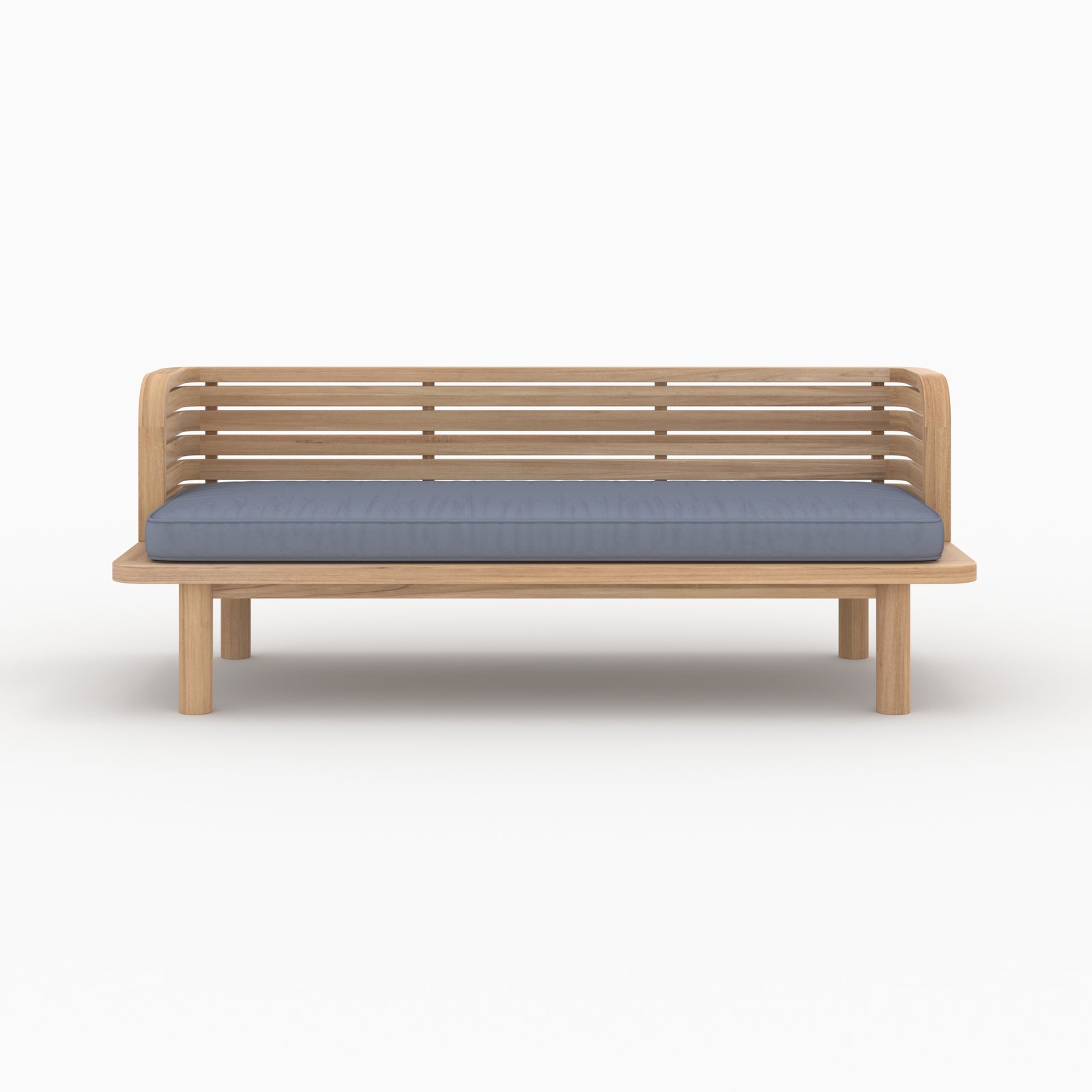 kilda banquette de jardin 2 places bois et tissu gris_1