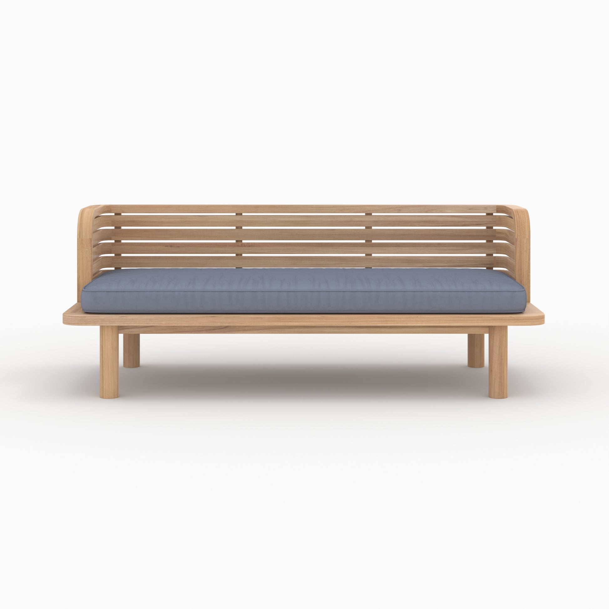 kilda banquette de jardin 2 places bois et tissu gris_1