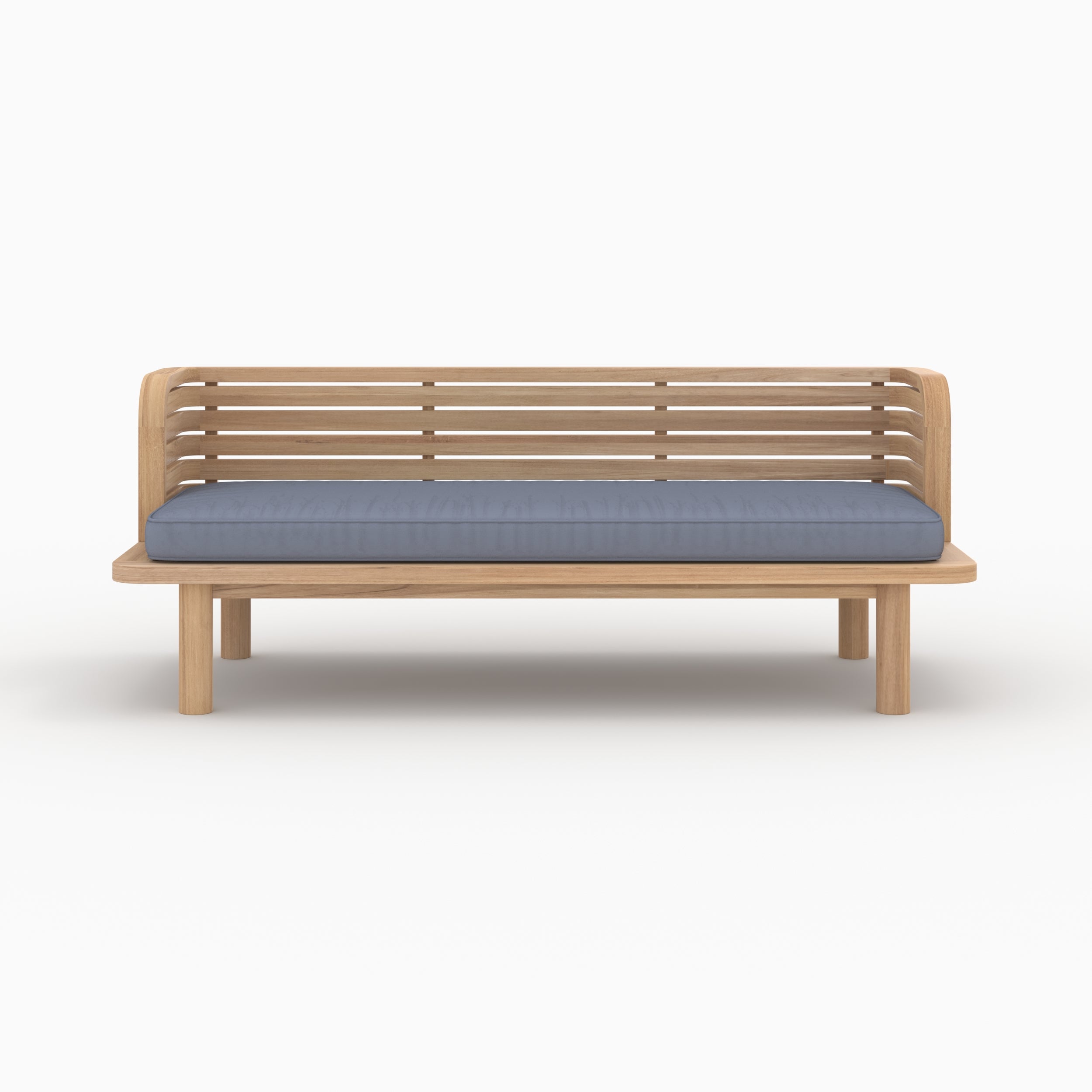 kilda banquette de jardin 2 places bois et tissu gris_1