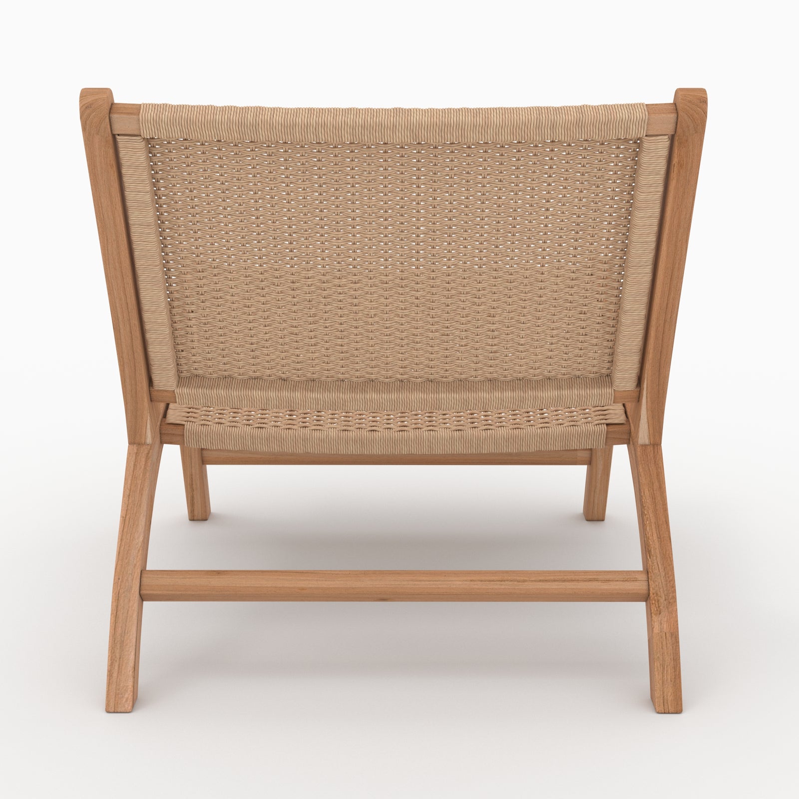 kilka fauteuil en teck et cordage en loom