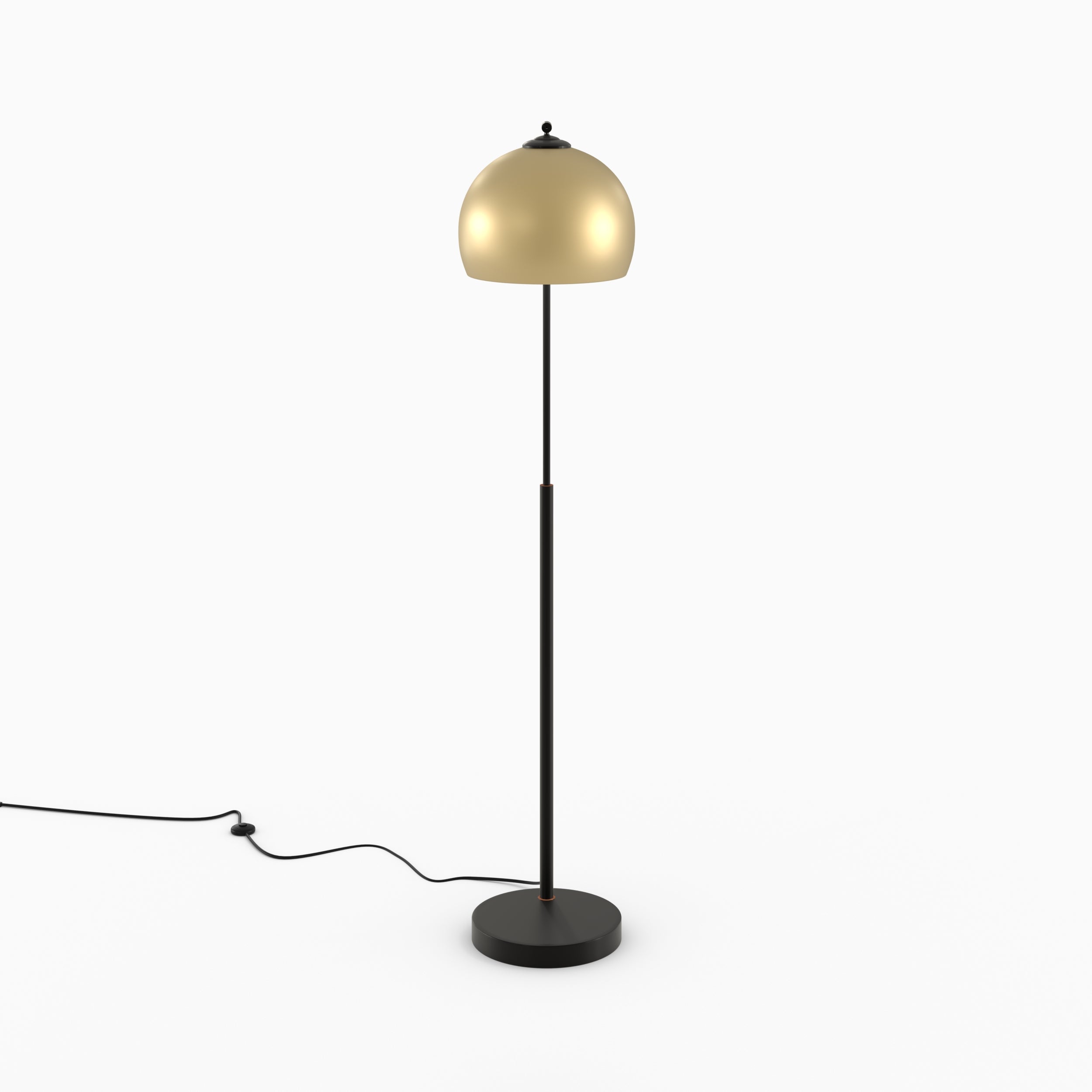 lampadaire dinard dore et noir arc rdv deco