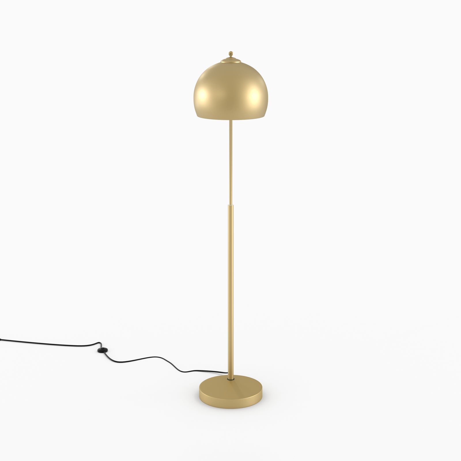 lampadaire dinard en metal couleur dore arrondi