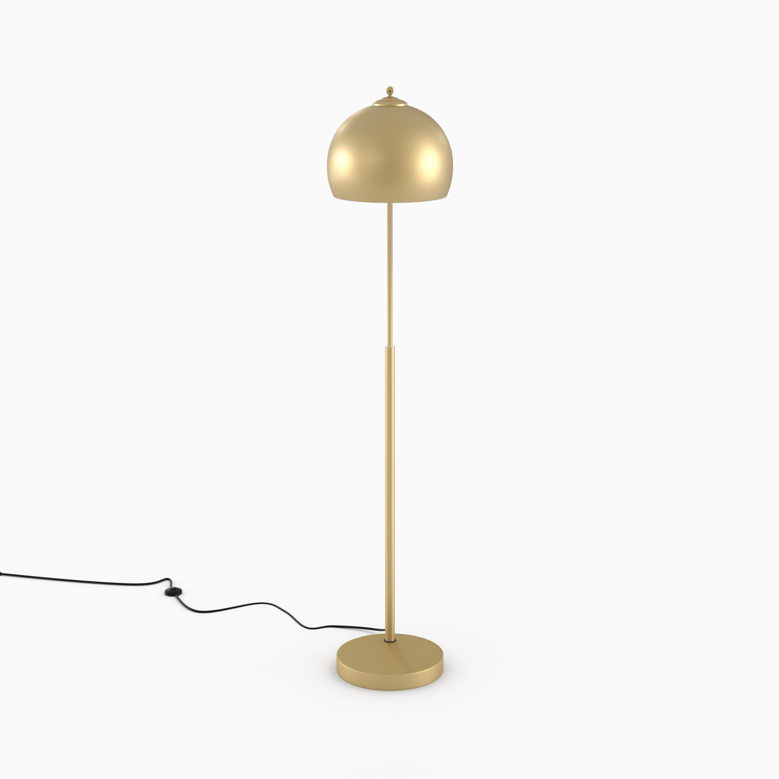 lampadaire dinard en metal couleur dore arrondi