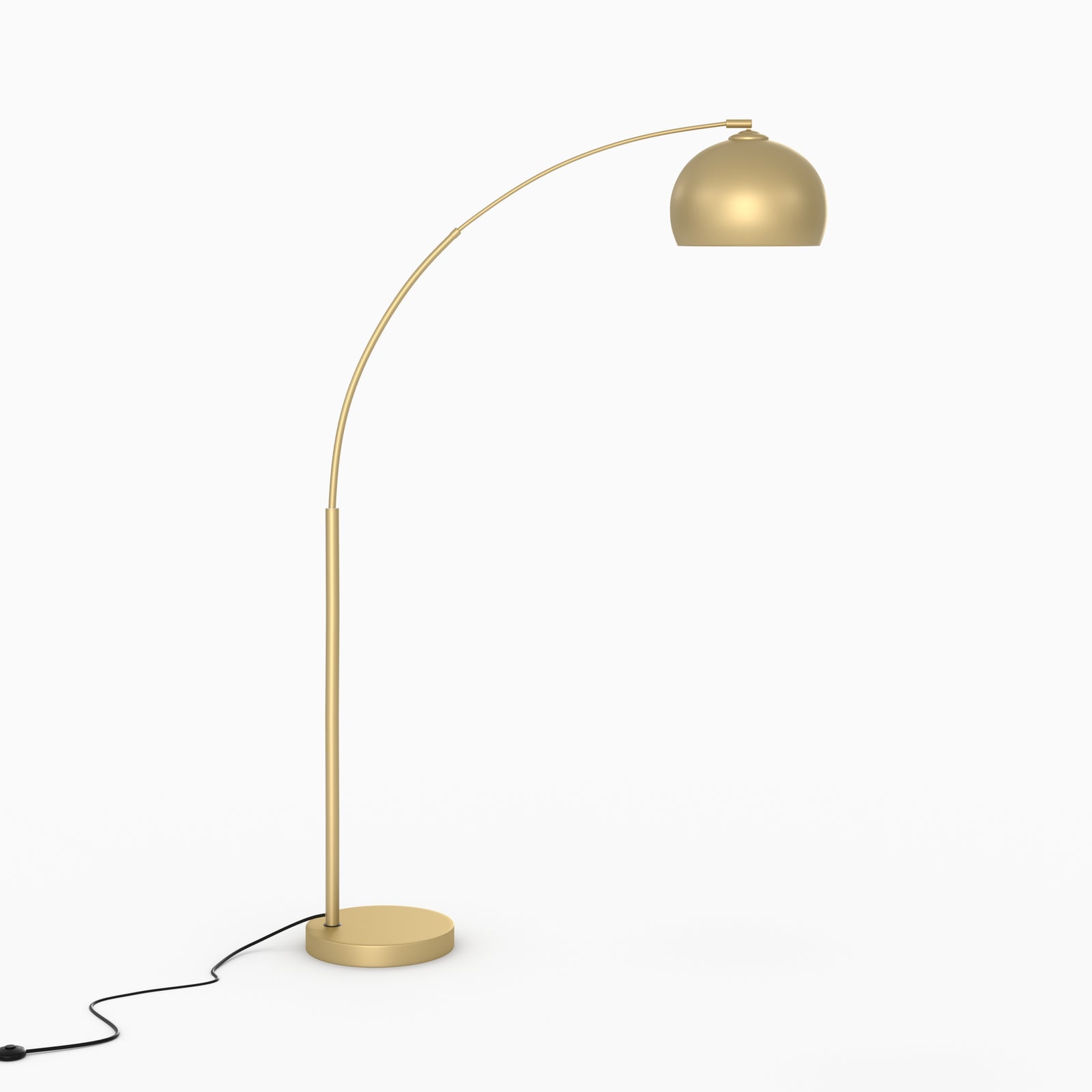 lampadaire dinard metal couleur dore arrondi 