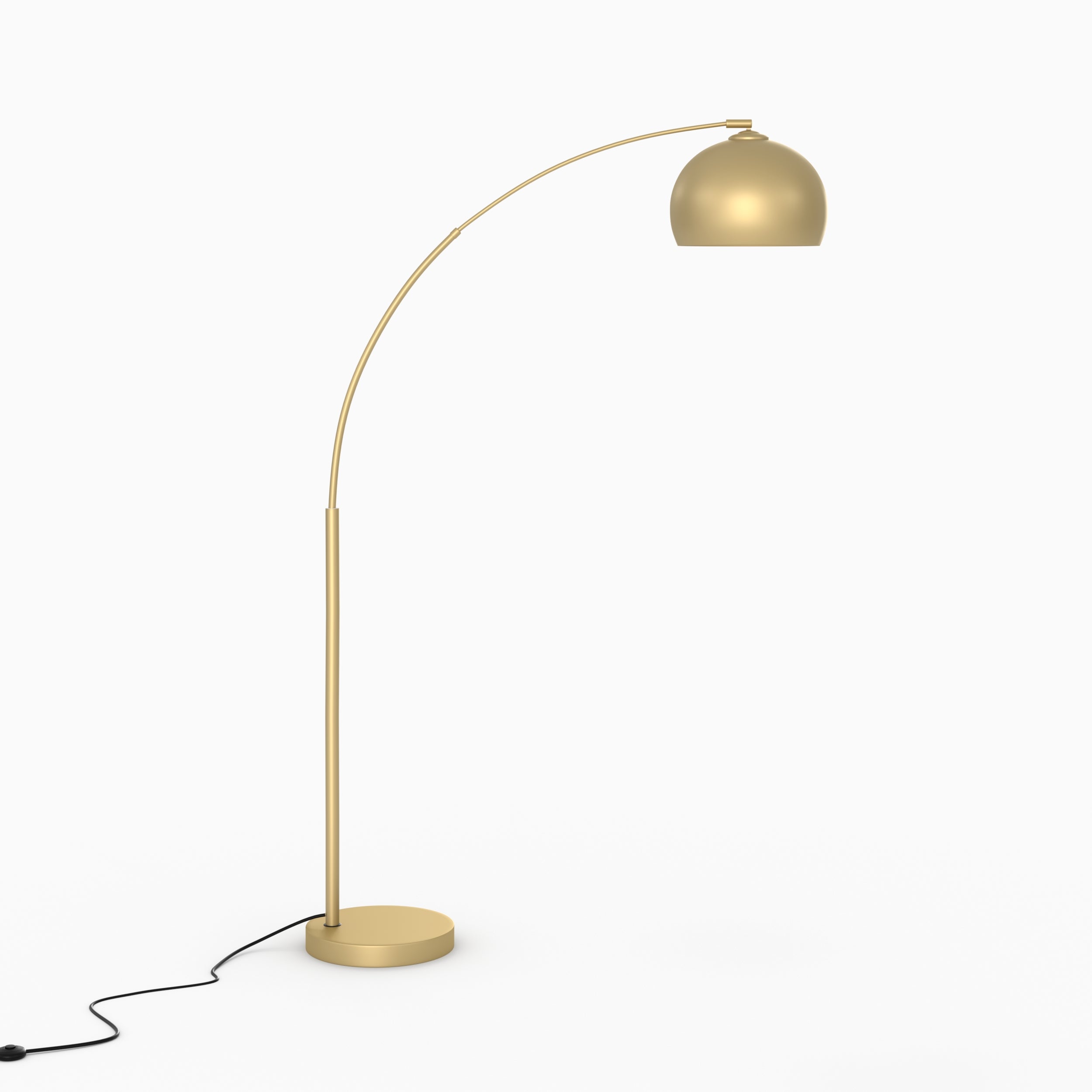 lampadaire dinard metal couleur dore arrondi 
