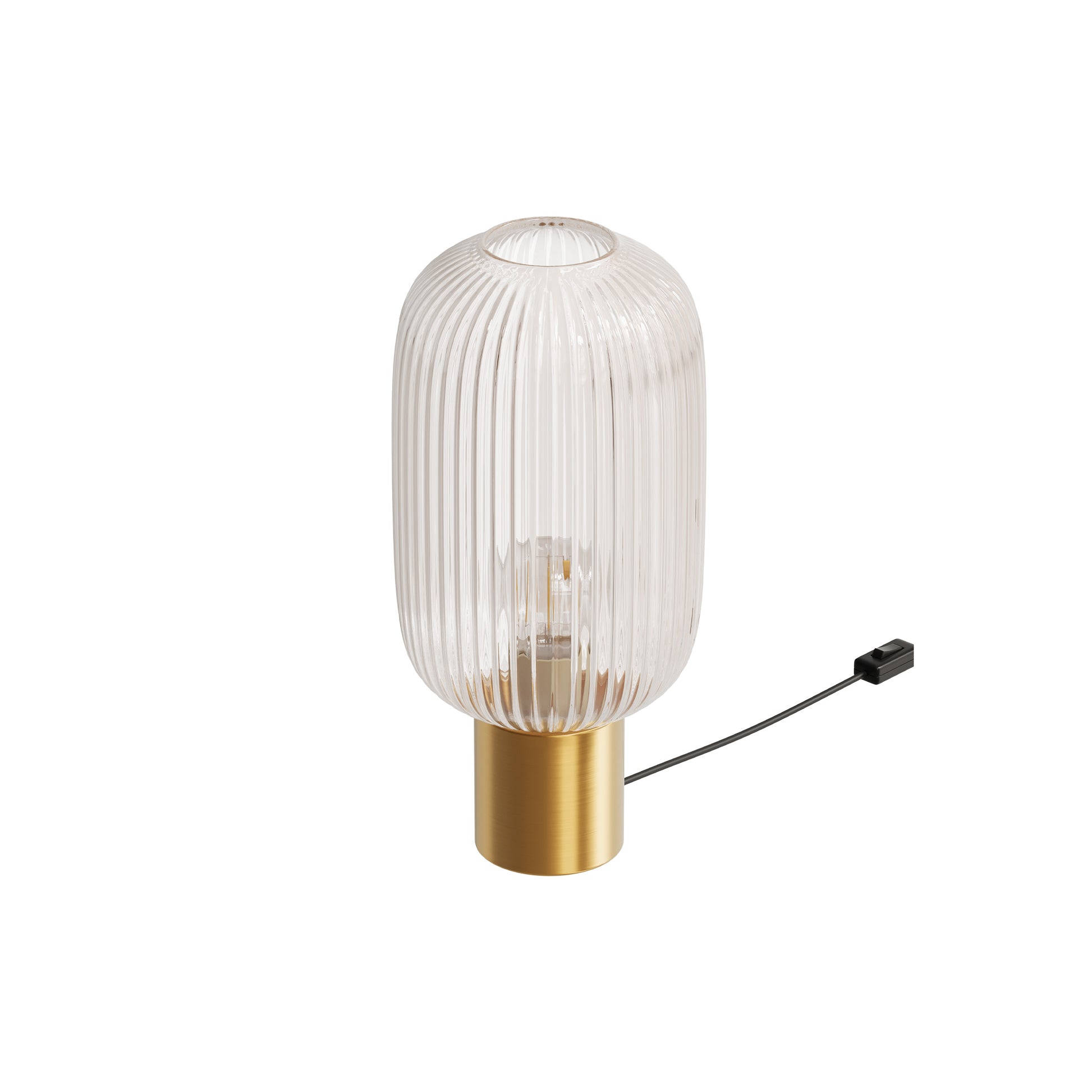 lampe a poser lou en verre cannele