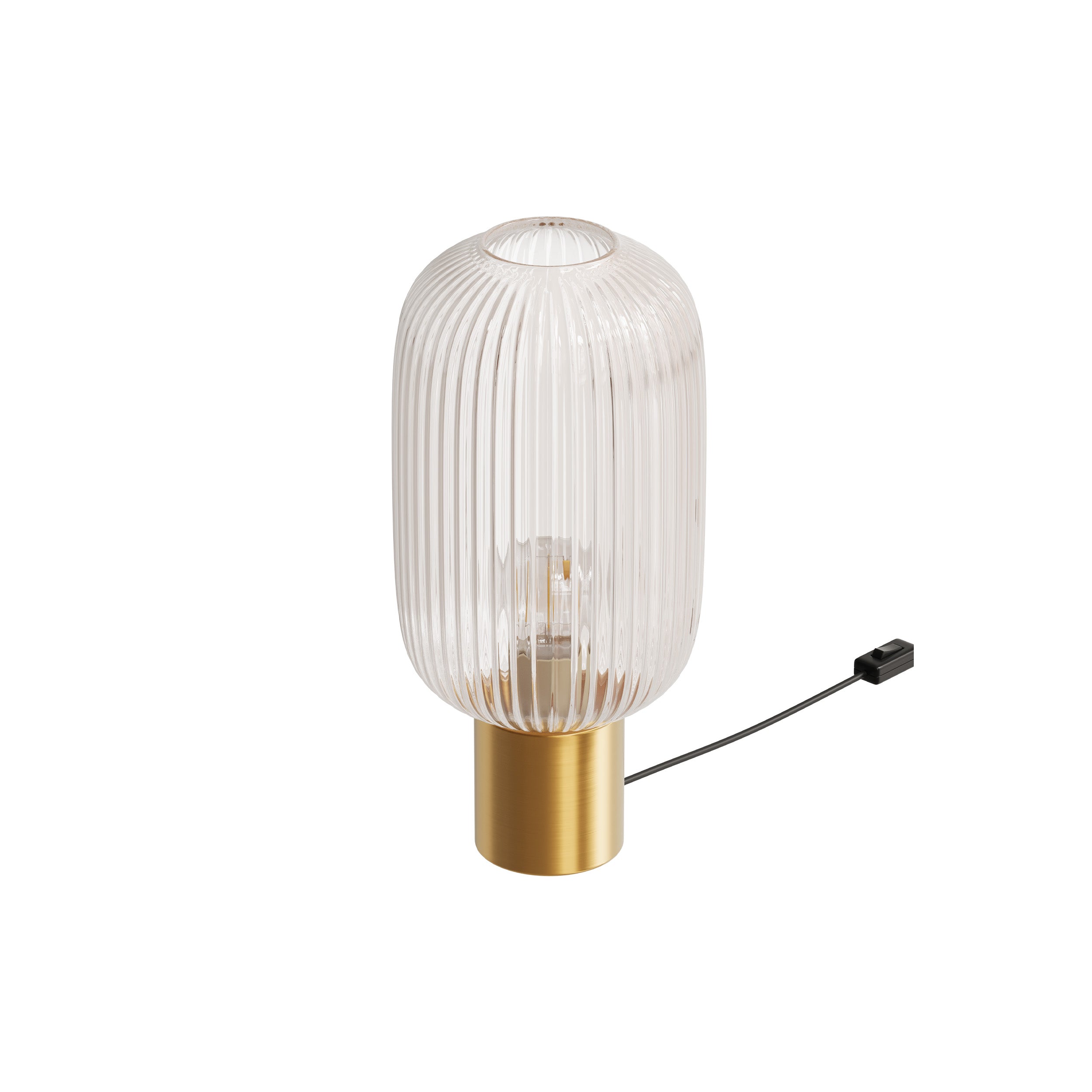 lampe a poser lou en verre cannele