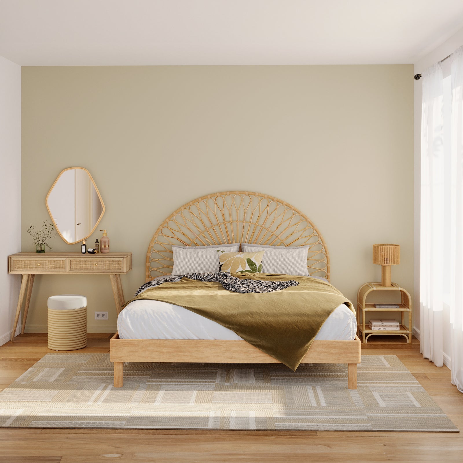 lampe corde et bois papier