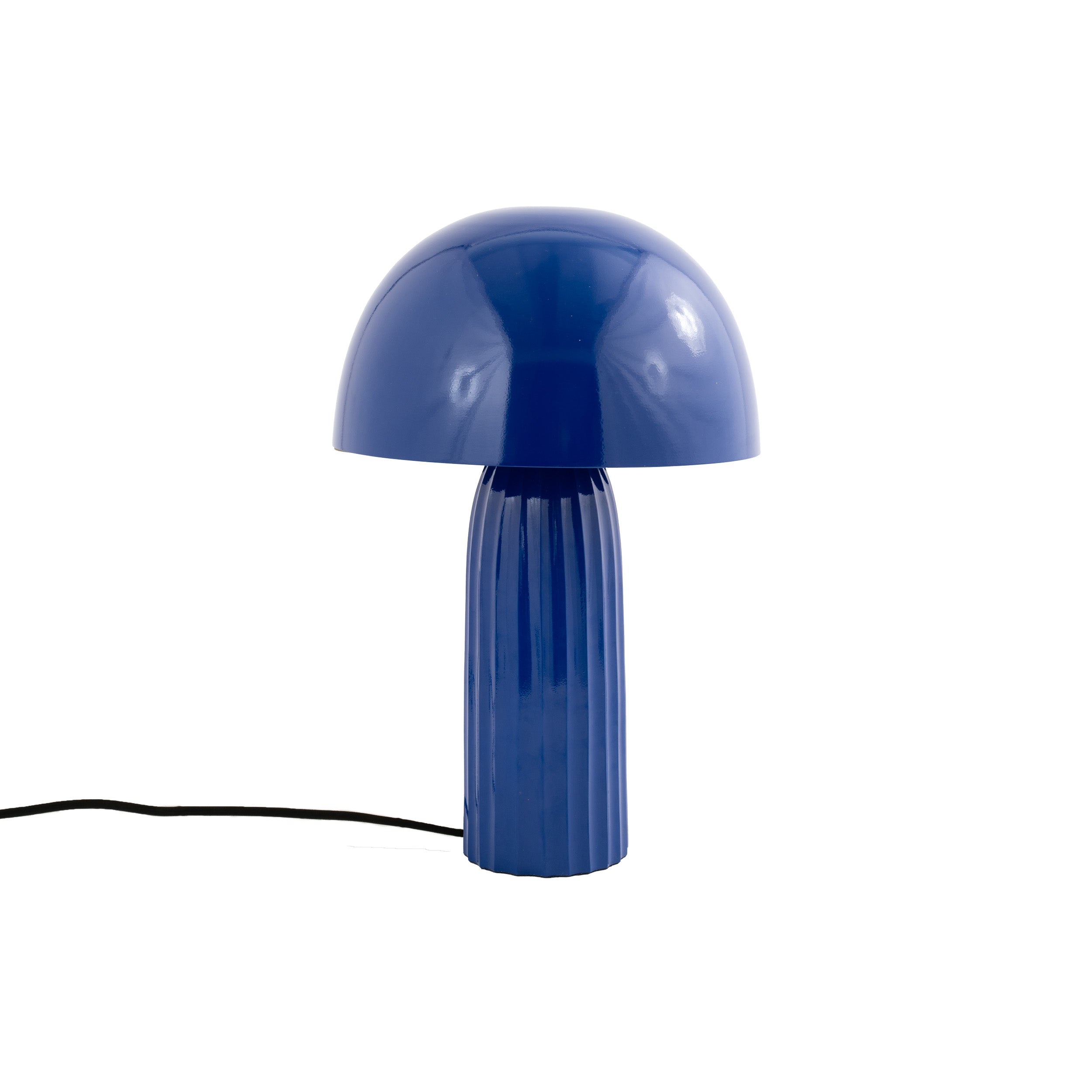 lampe joy en metal bleu fonce fond blanc
