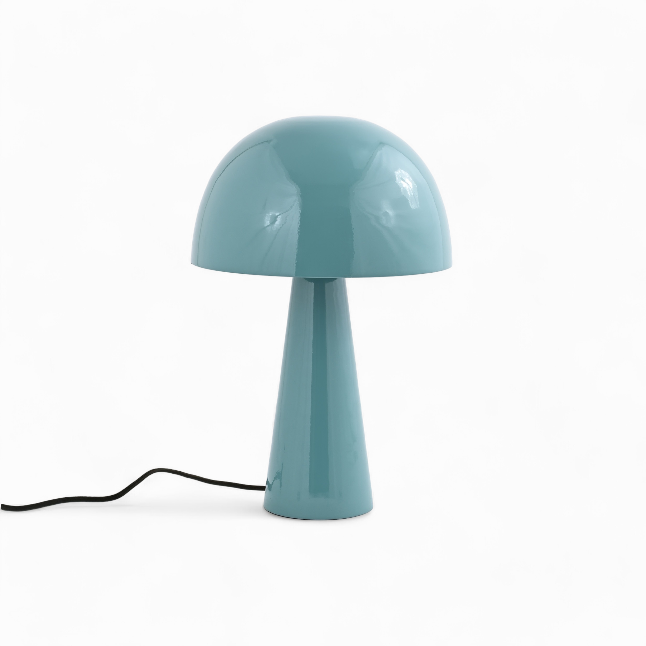 lampe livia en metal bleu clair champignon