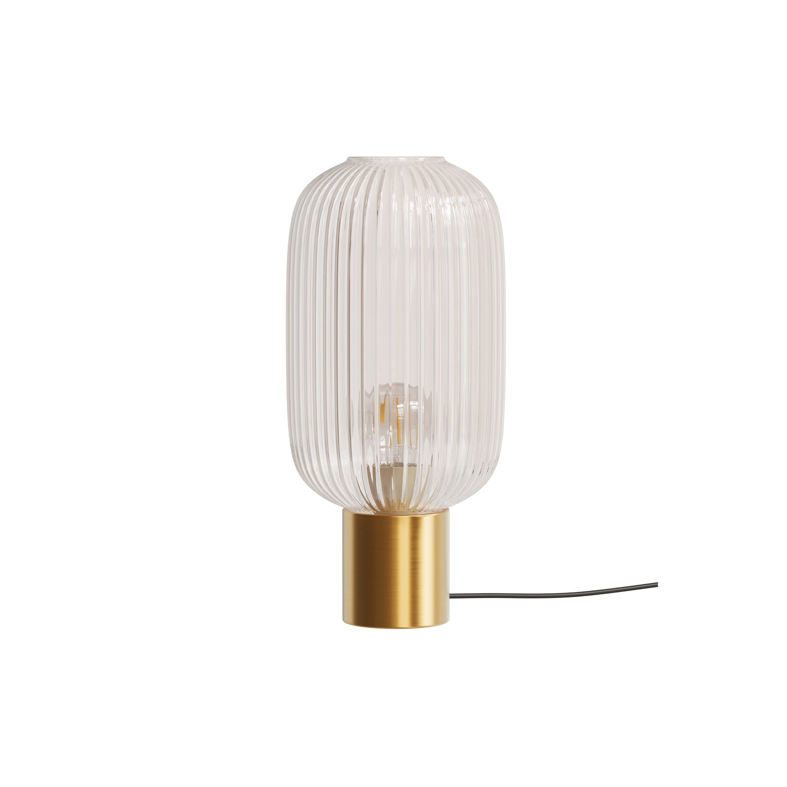 lampe lou en verre cannele