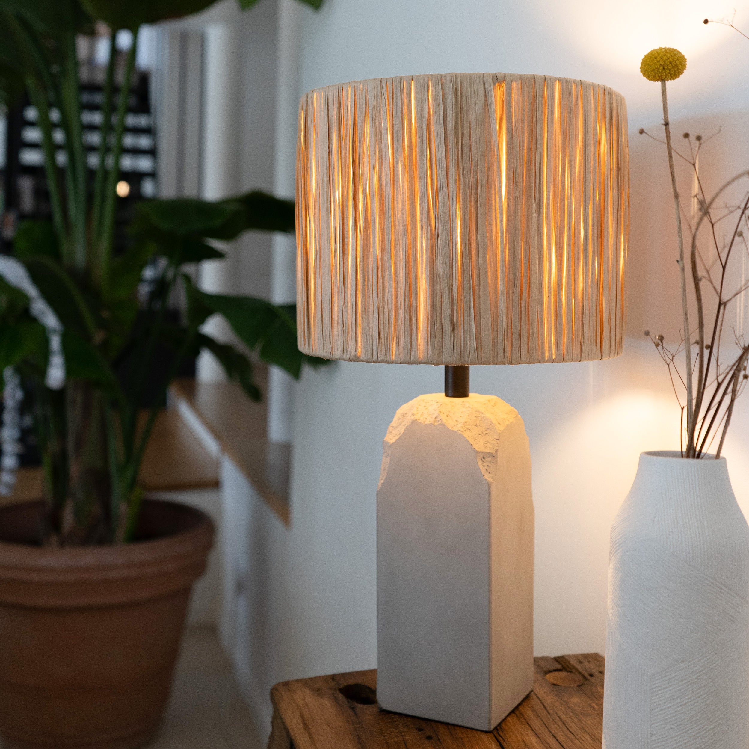 lampe mya ambiance raphia beton