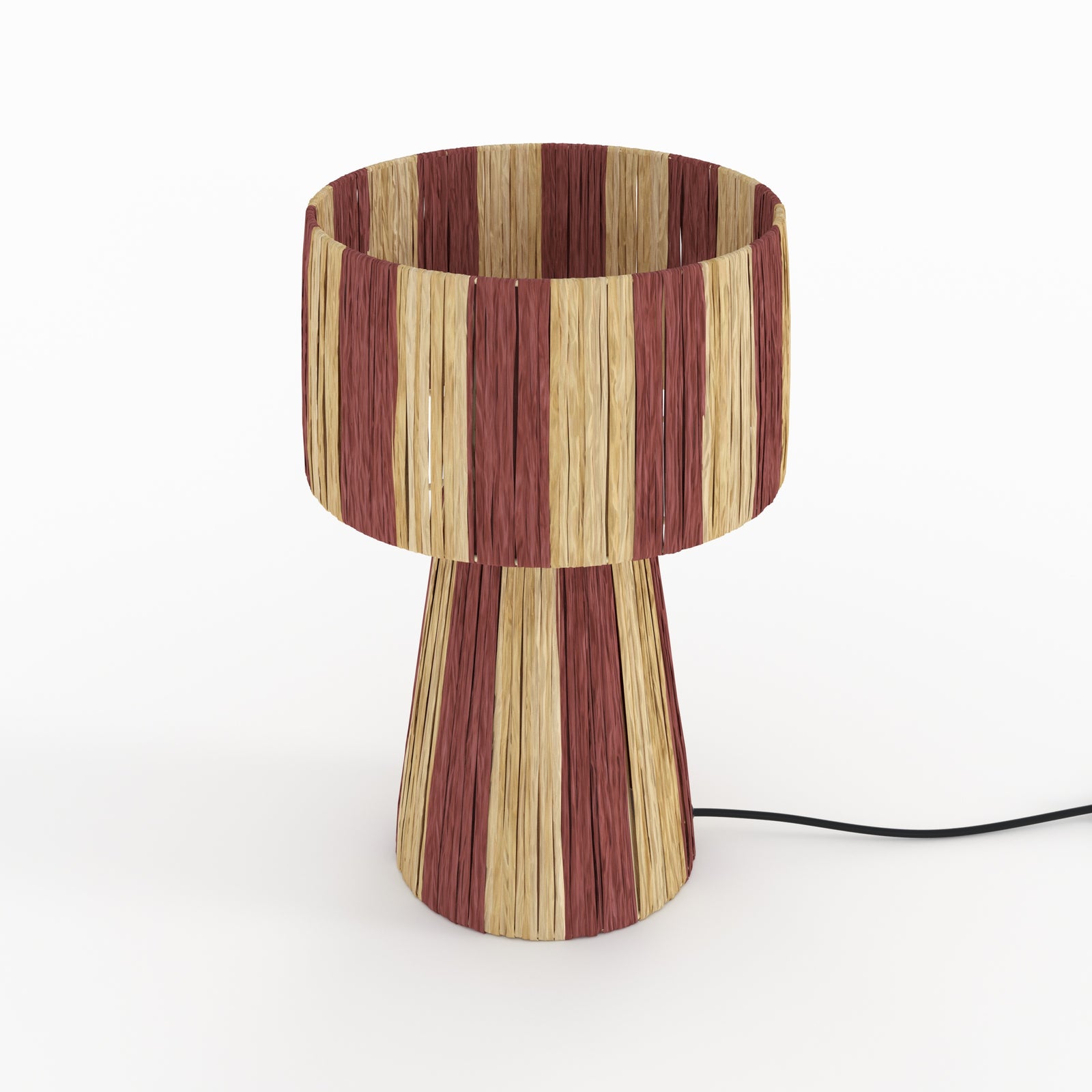 lampe rayee terracotta solea feuille de palmier boheme