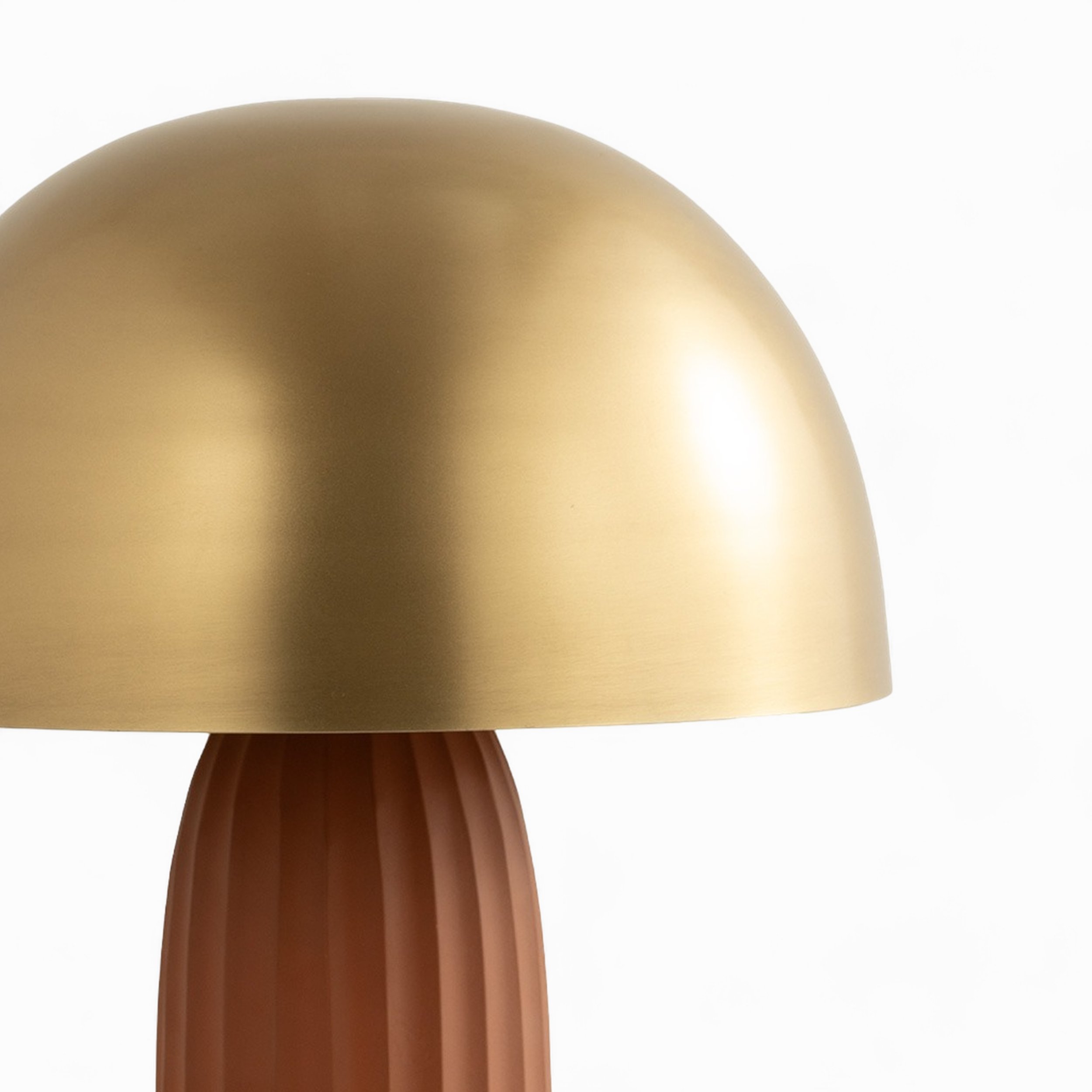 lampe rose et doree metal joy champignon