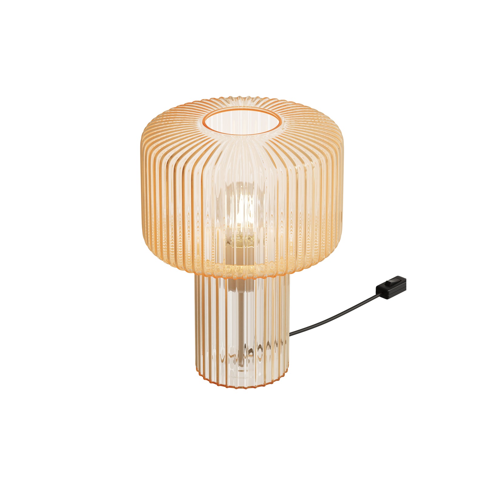 lampe verra en verre cannele