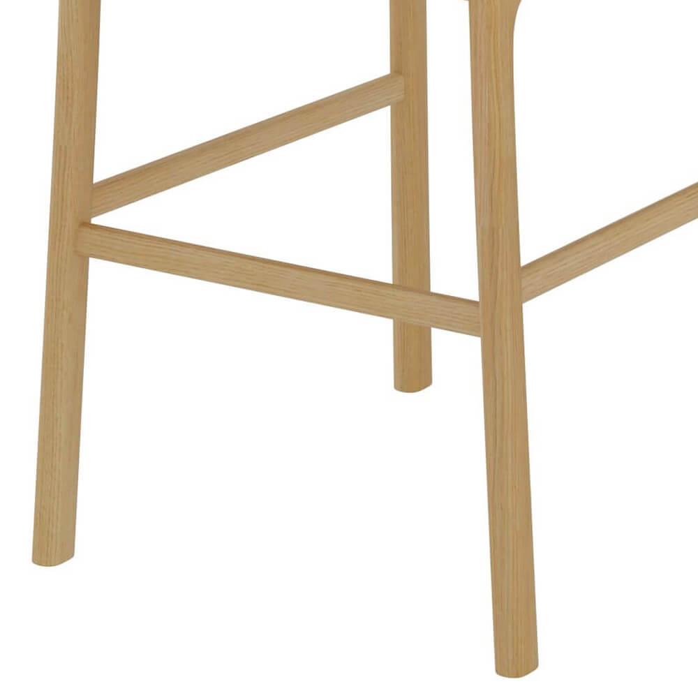 lana chaise de bar mi hauteur tissu beige bois lot de 2