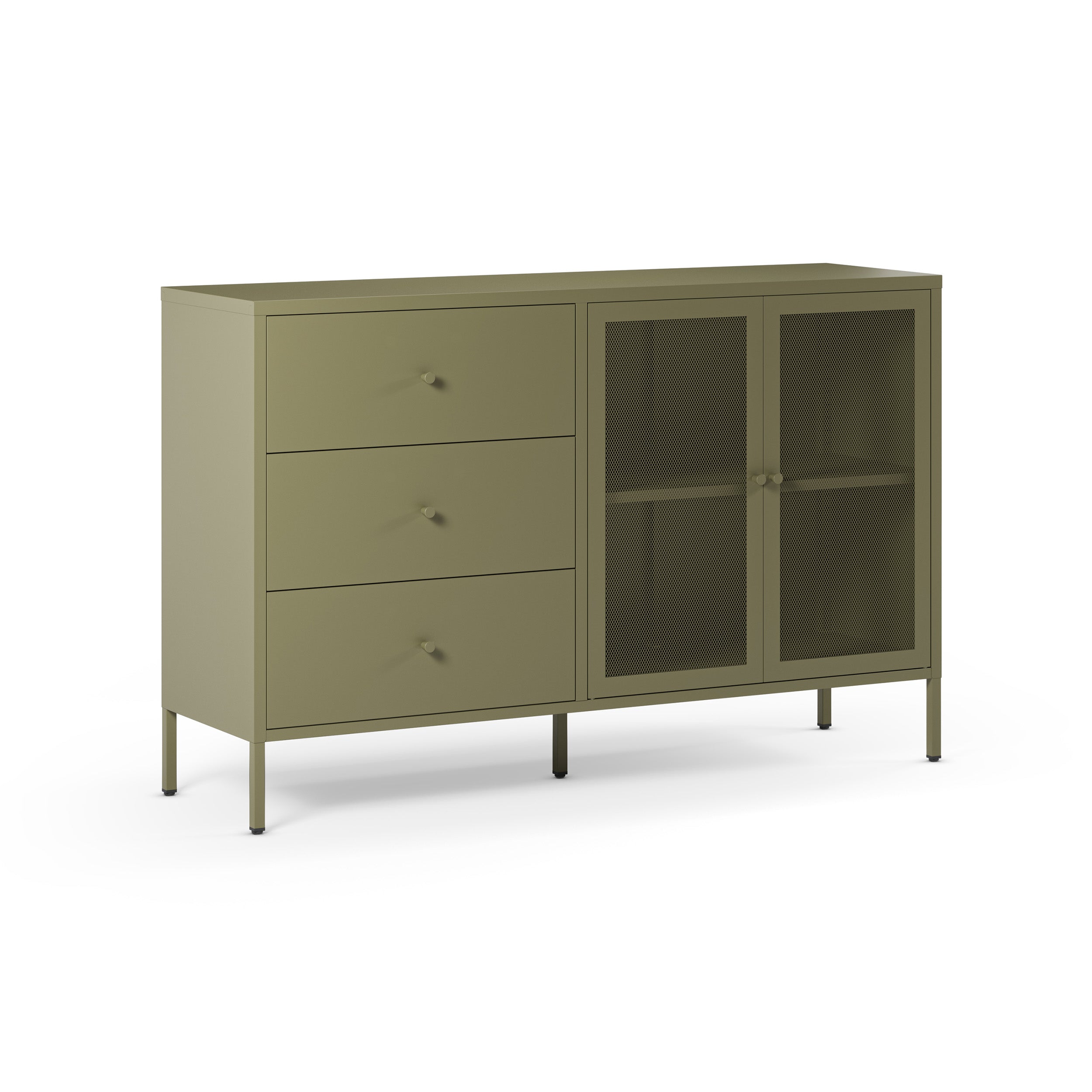 Buffet Latem en metal vert kaki