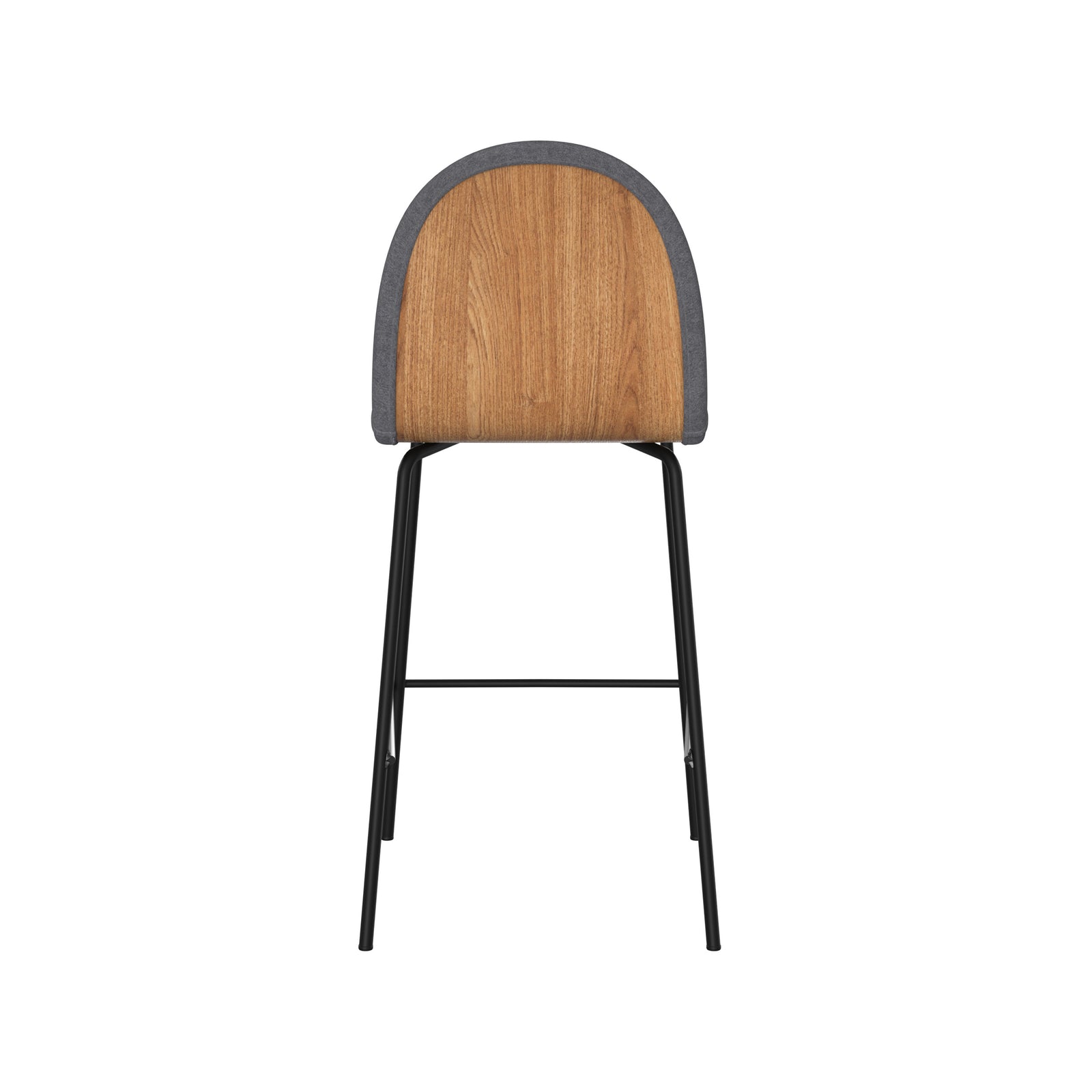 lena chaise de bar 66 cm tissu gris fonce lot de 2