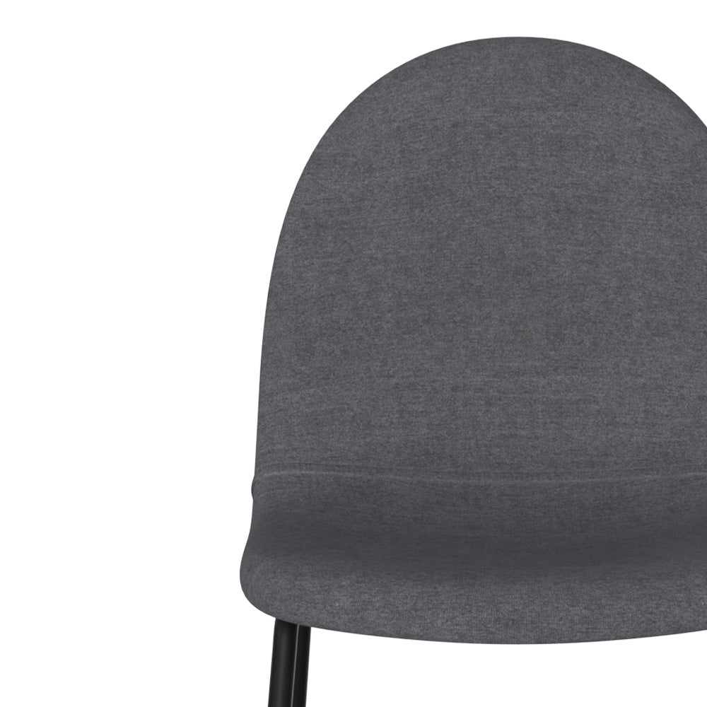 lena lot de 2 chaise de bar 66 cm tissu gris fonce