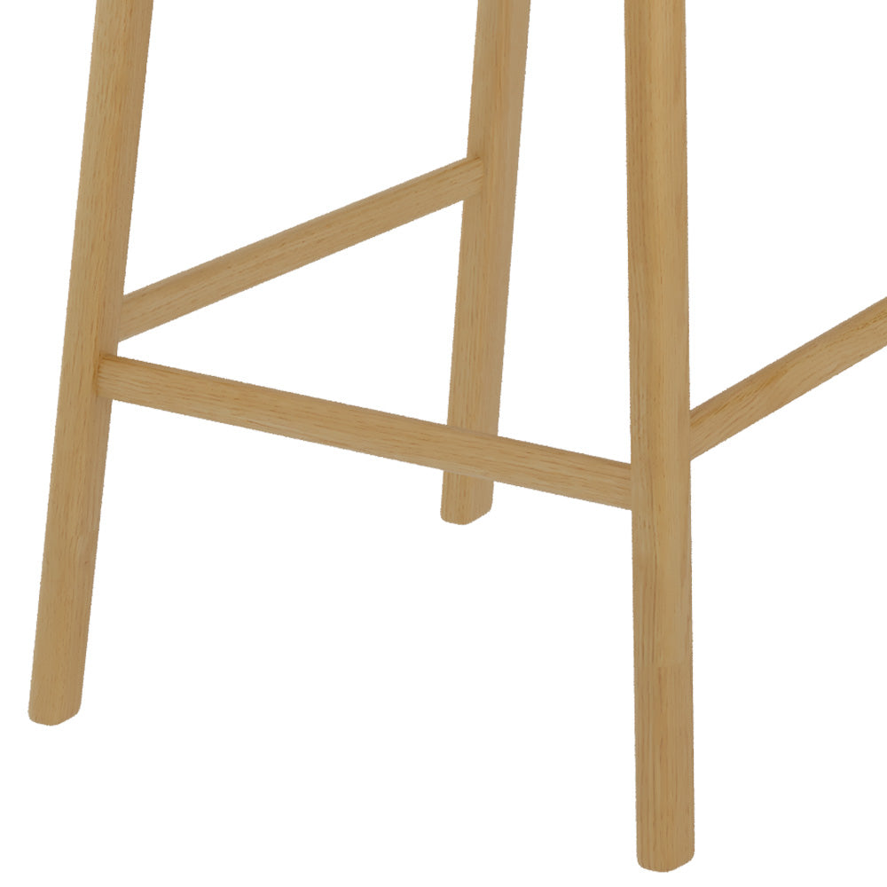 lison chaise de bar mi hauteur tissu beige bois 60 cm lot de 2