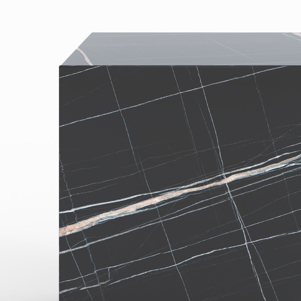 lison table d appoint noire marbre