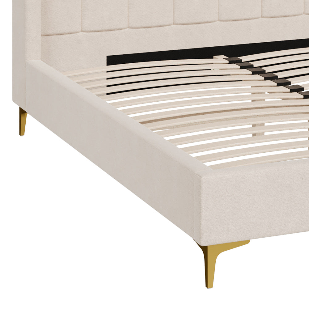 lit double 160x200 cm avec pieds dore koda