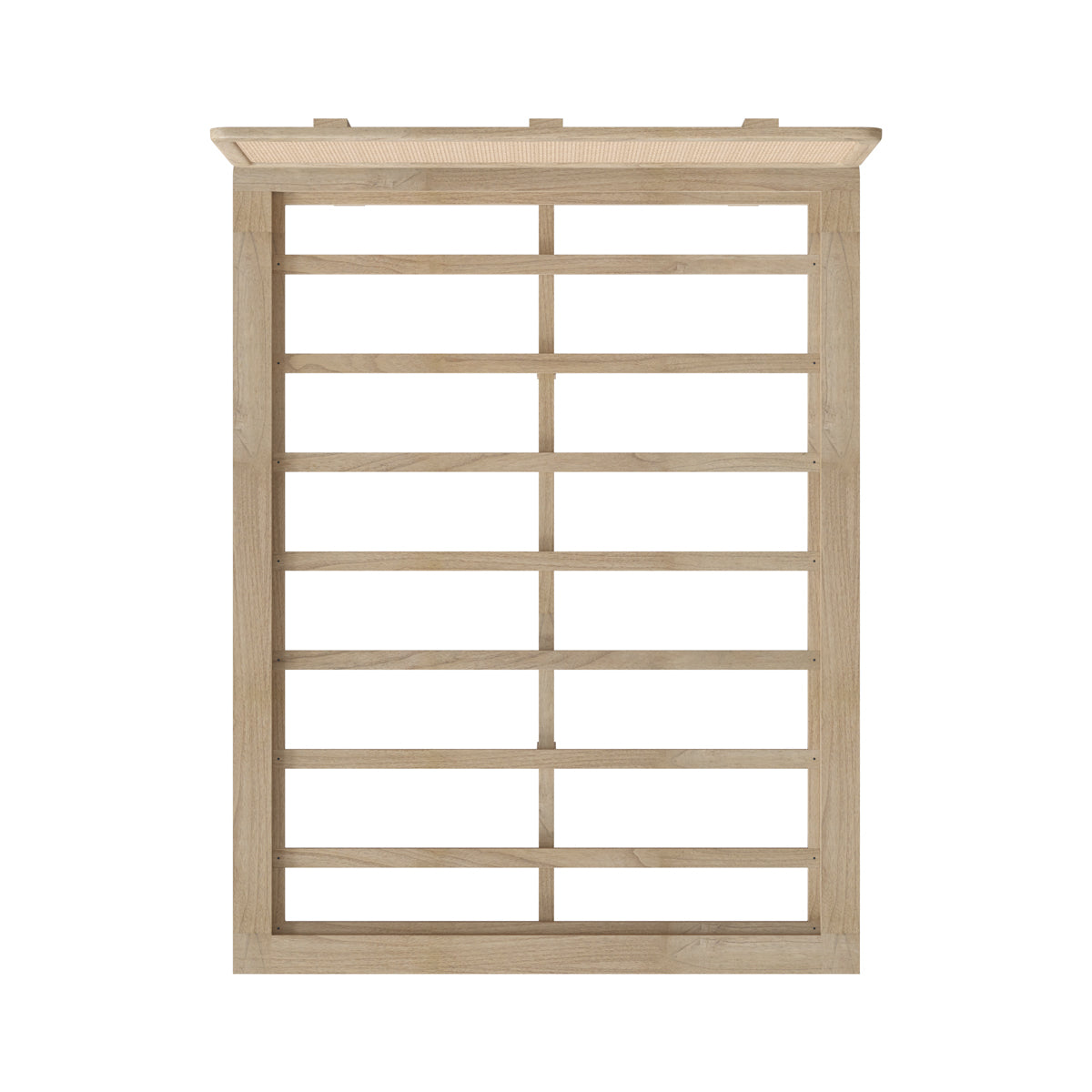 lit double adik en bois et cannage