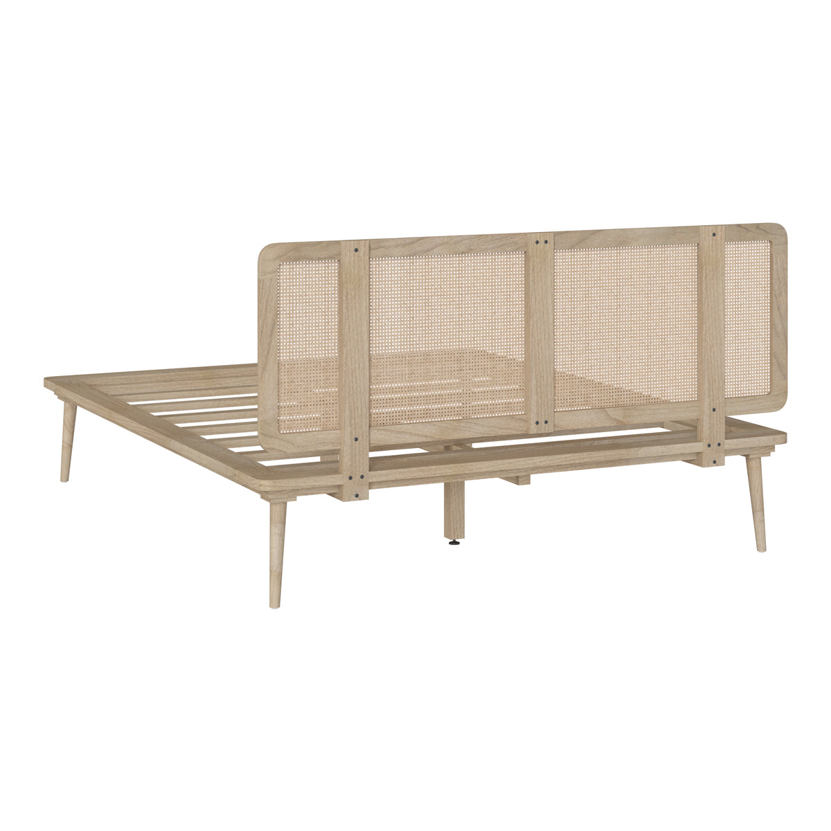 lit double adik en rotin naturel