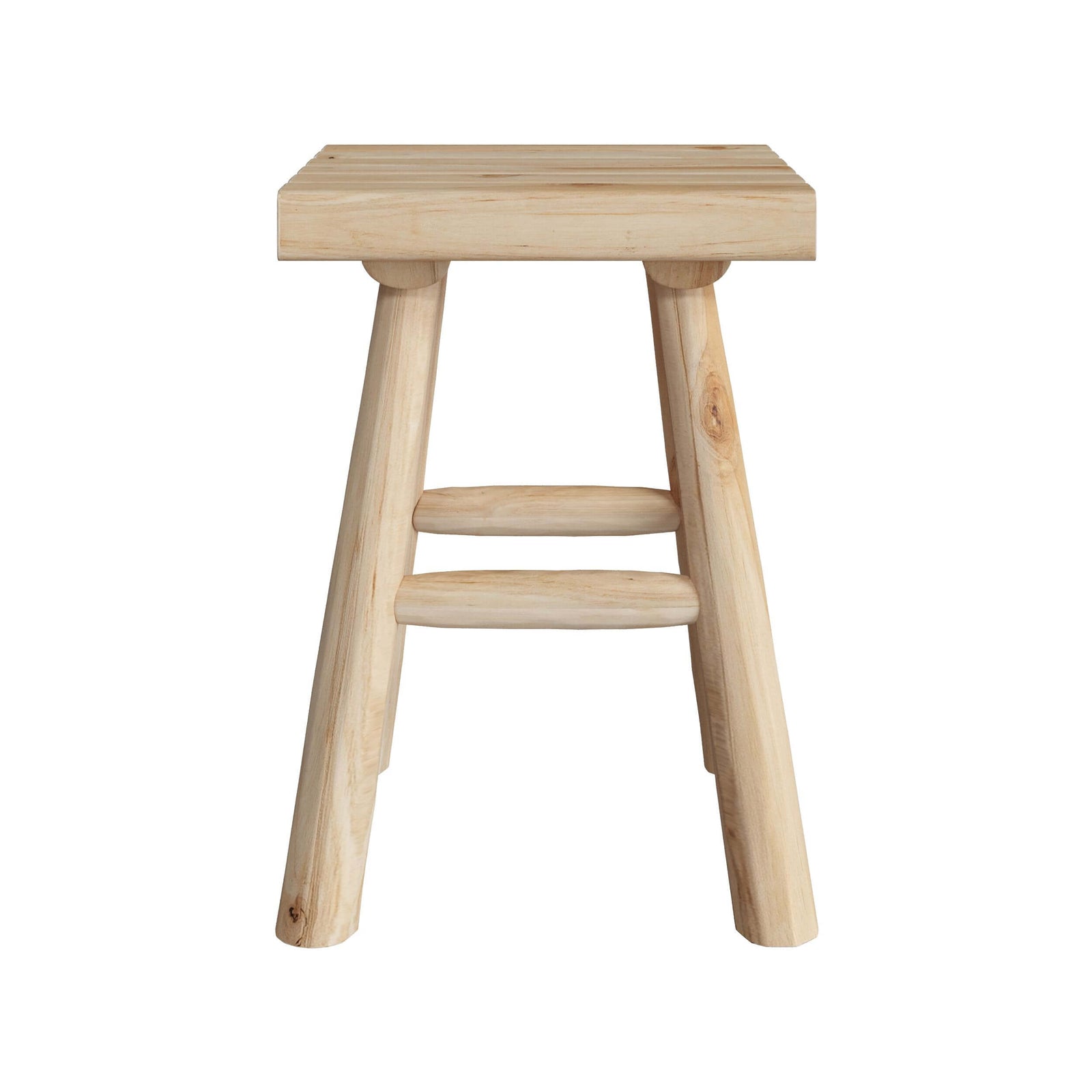 livo tabouret en bois de teck brut h40 cm