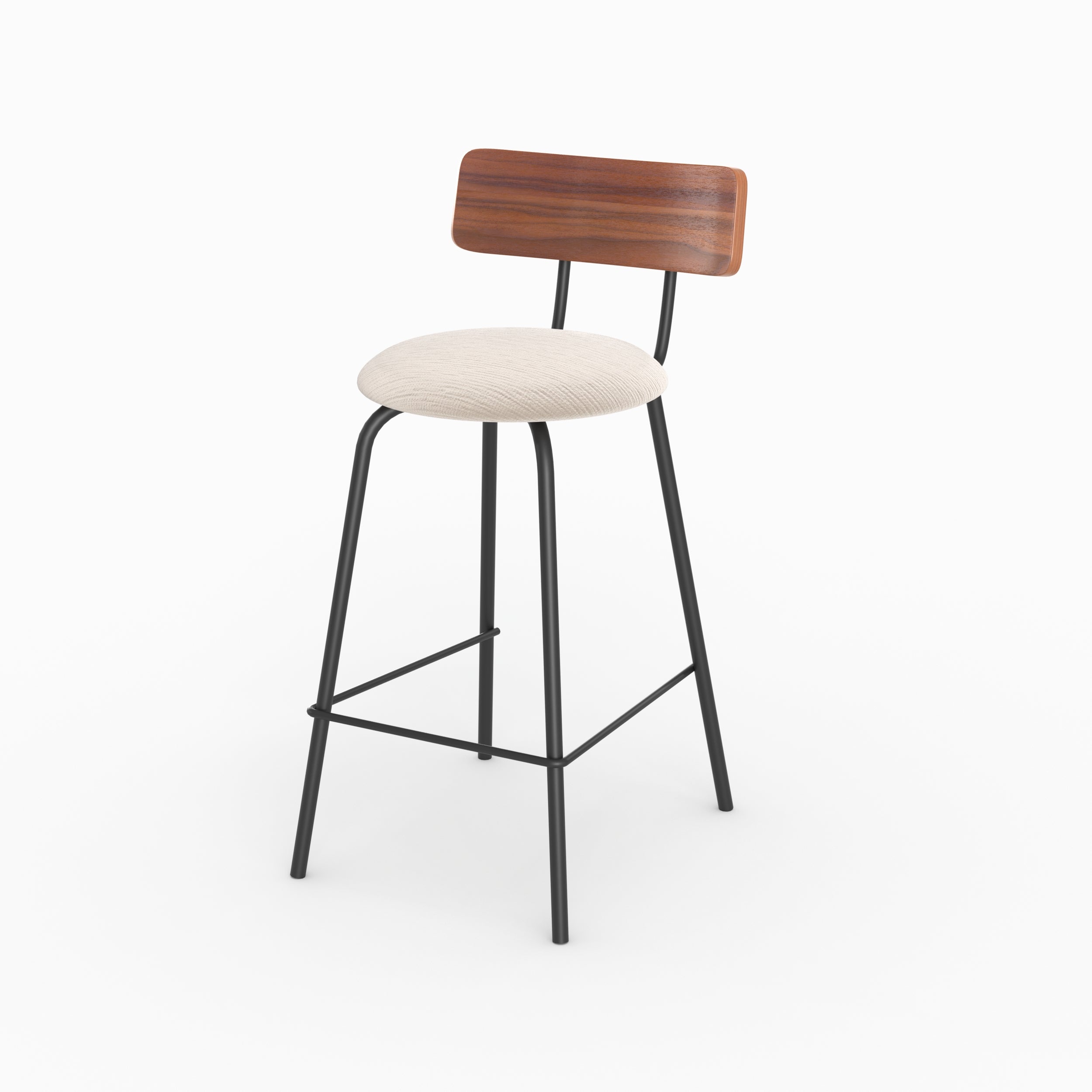 lot 2 chaises alize ilot 64cm tissu beige