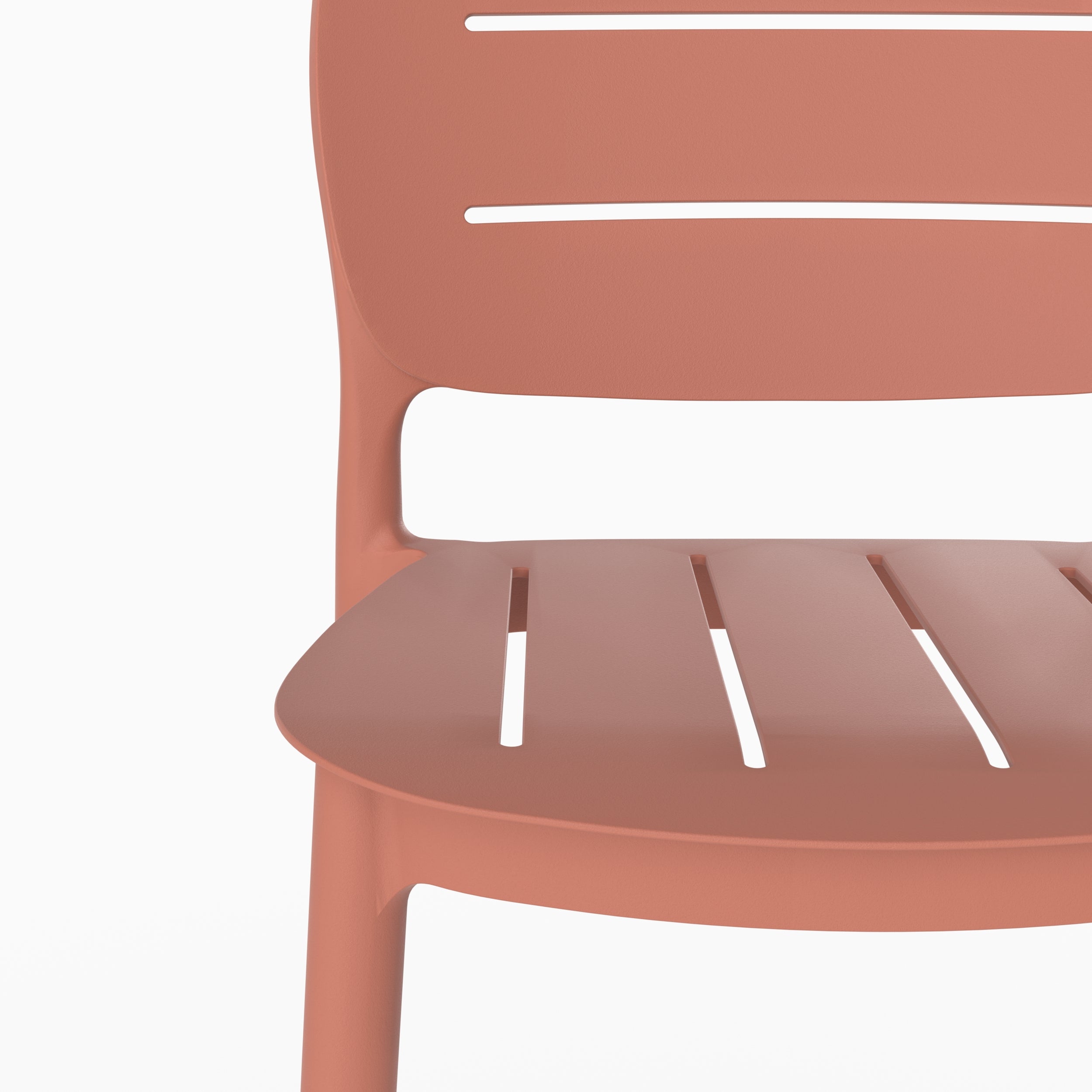 Lot de 2 chaises de bar de jardin Lola 75 cm en plastique terracotta