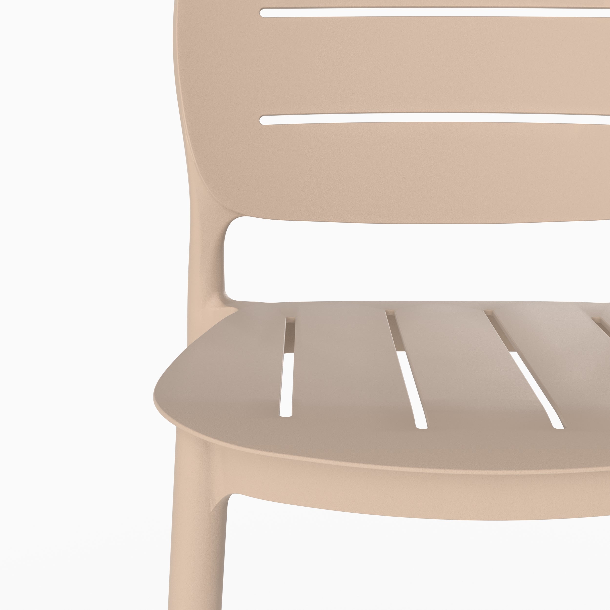 Lot de 2 chaises de bar de jardin Lola 75 cm en plastique beige