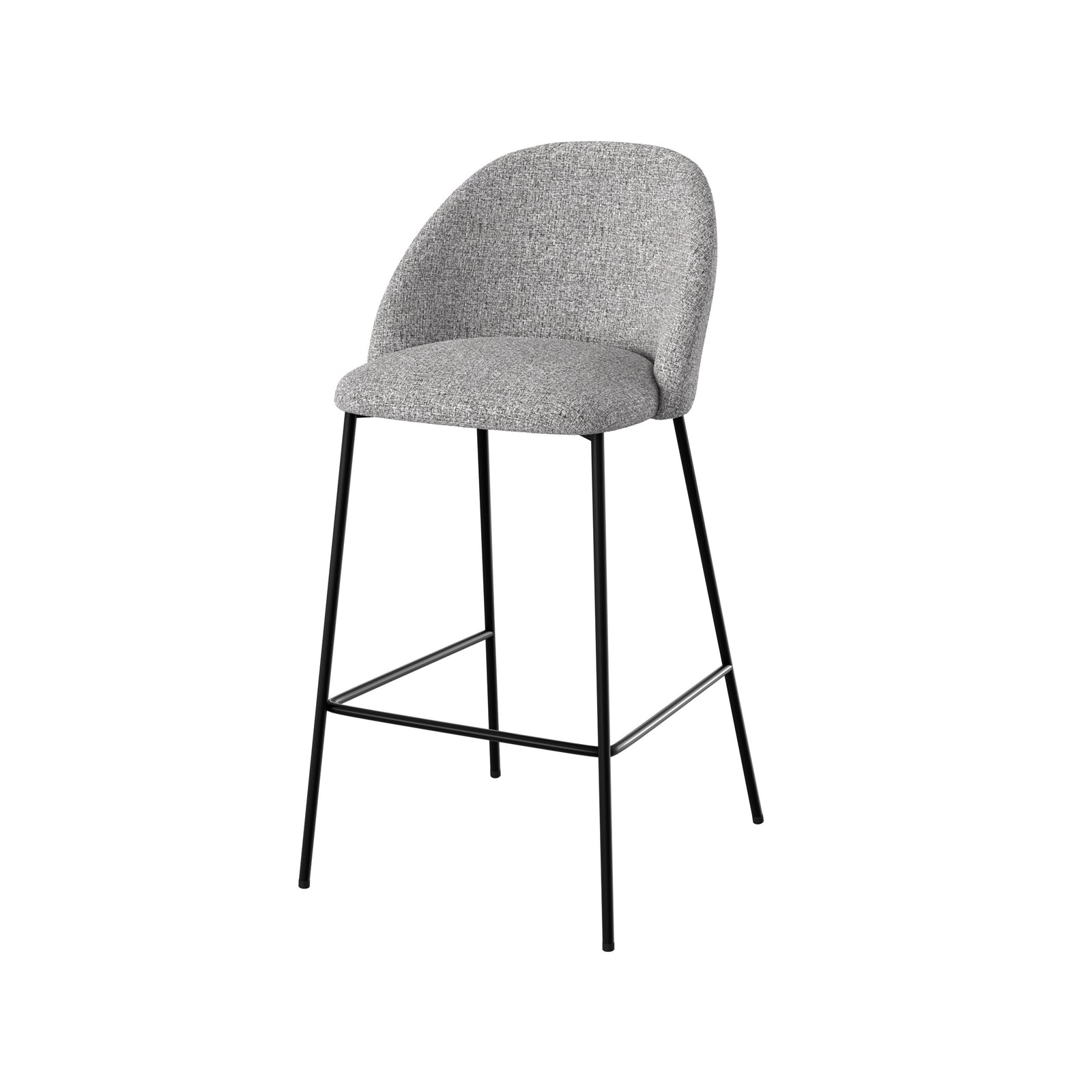 lot 2 chaises de bar tissu gris chine 66 cm karl