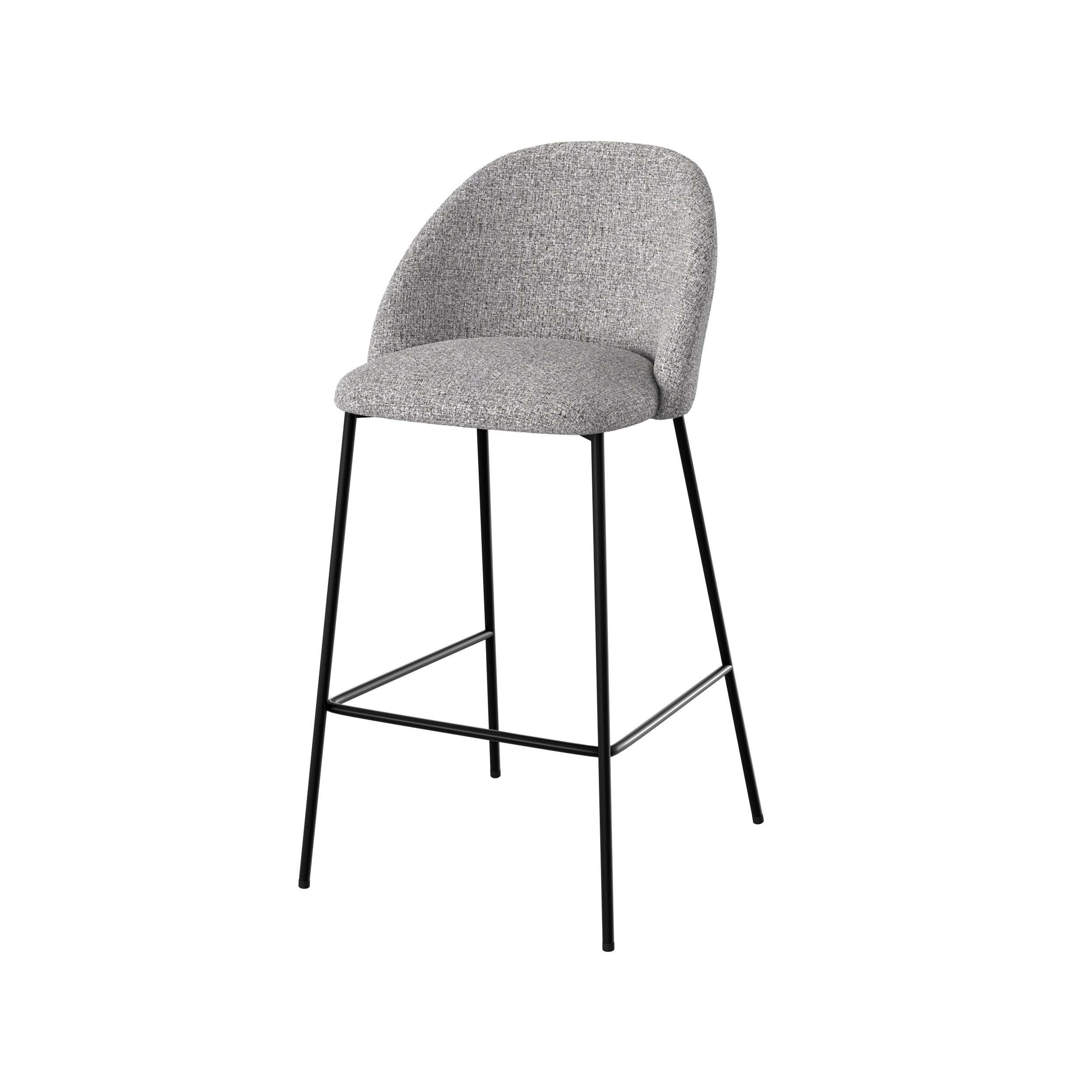 lot 2 chaises de bar tissu gris chine 66 cm karl