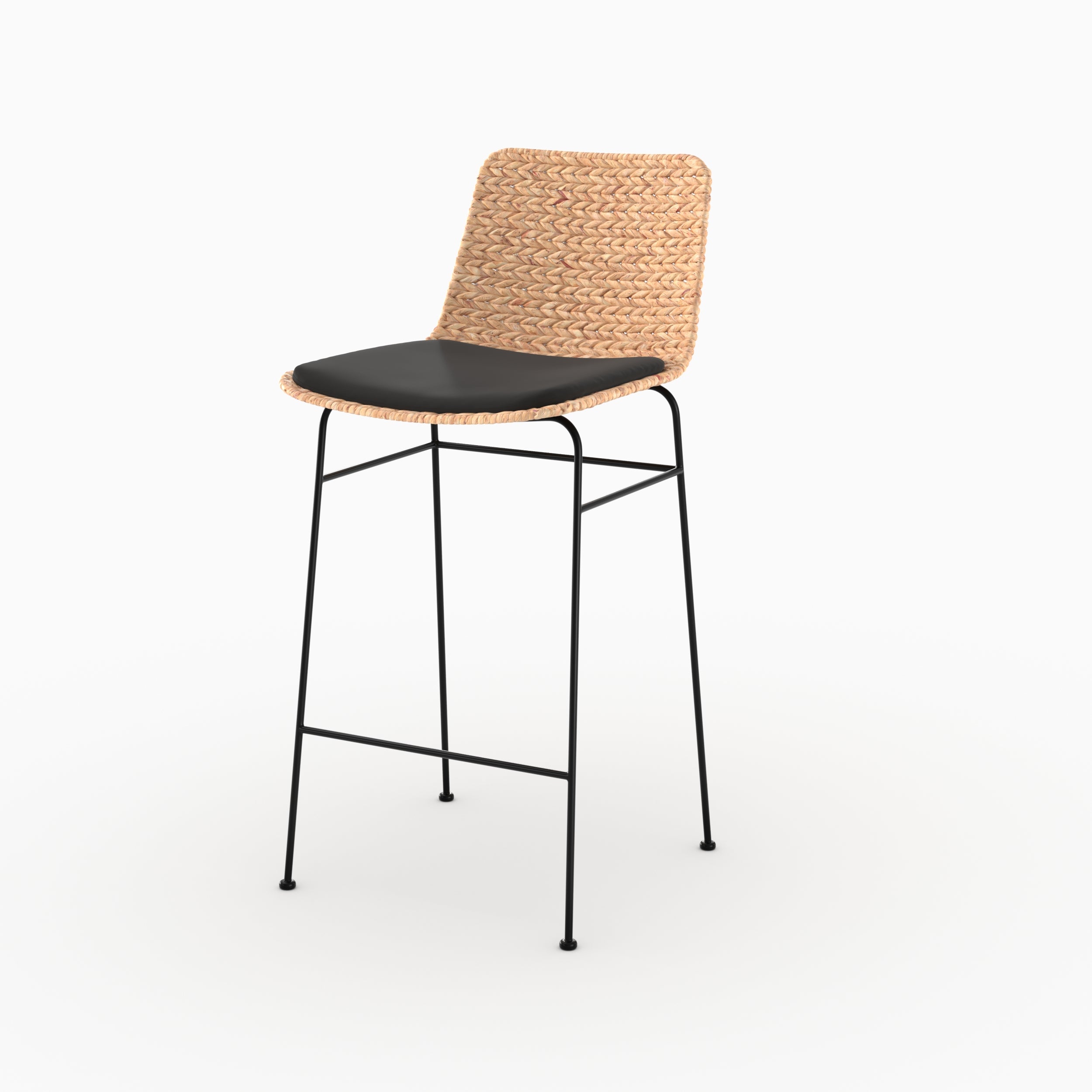 Lot de 2 chaises pour îlot central 66 cm Faro en matière naturelle