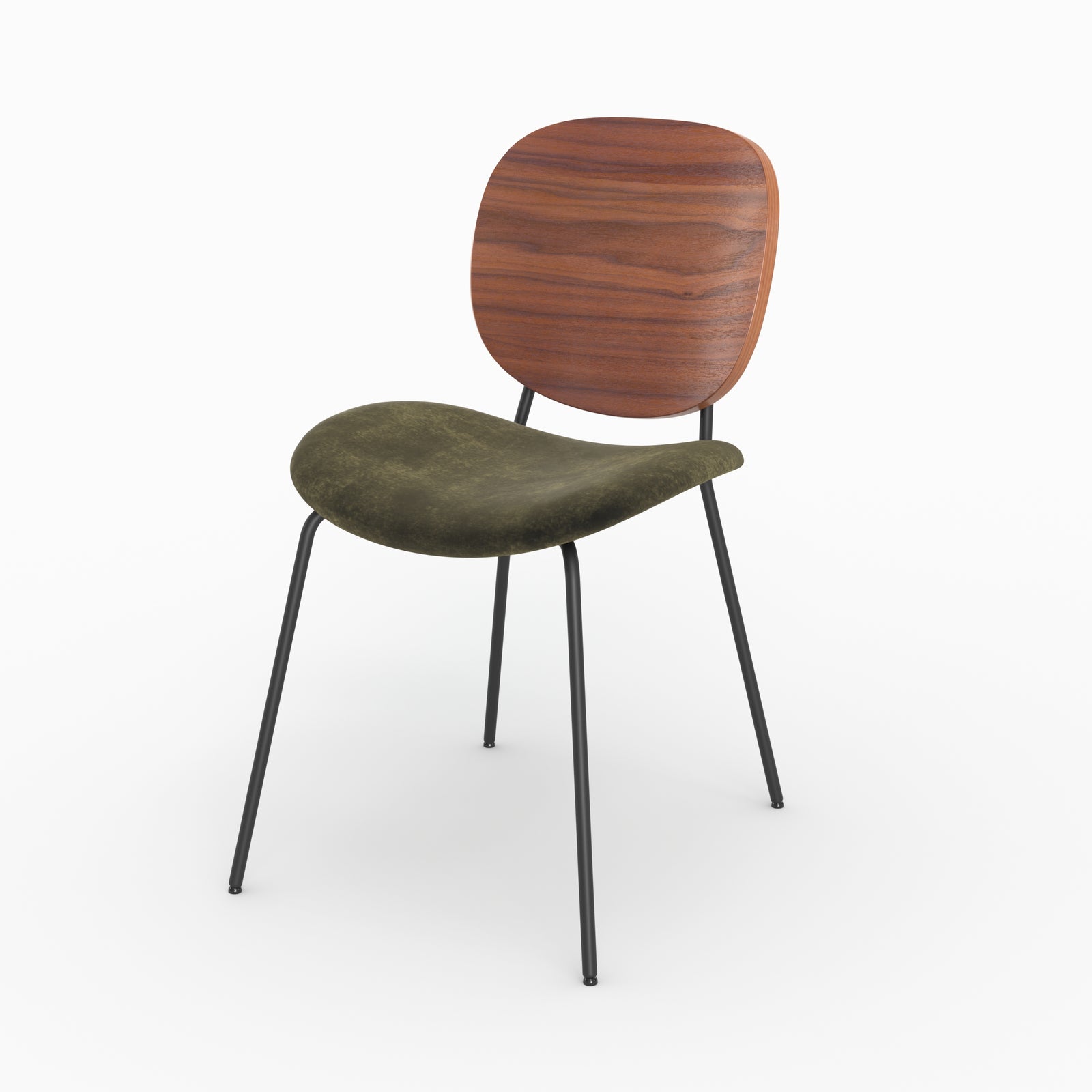 lot 2 chaises simone velours kaki