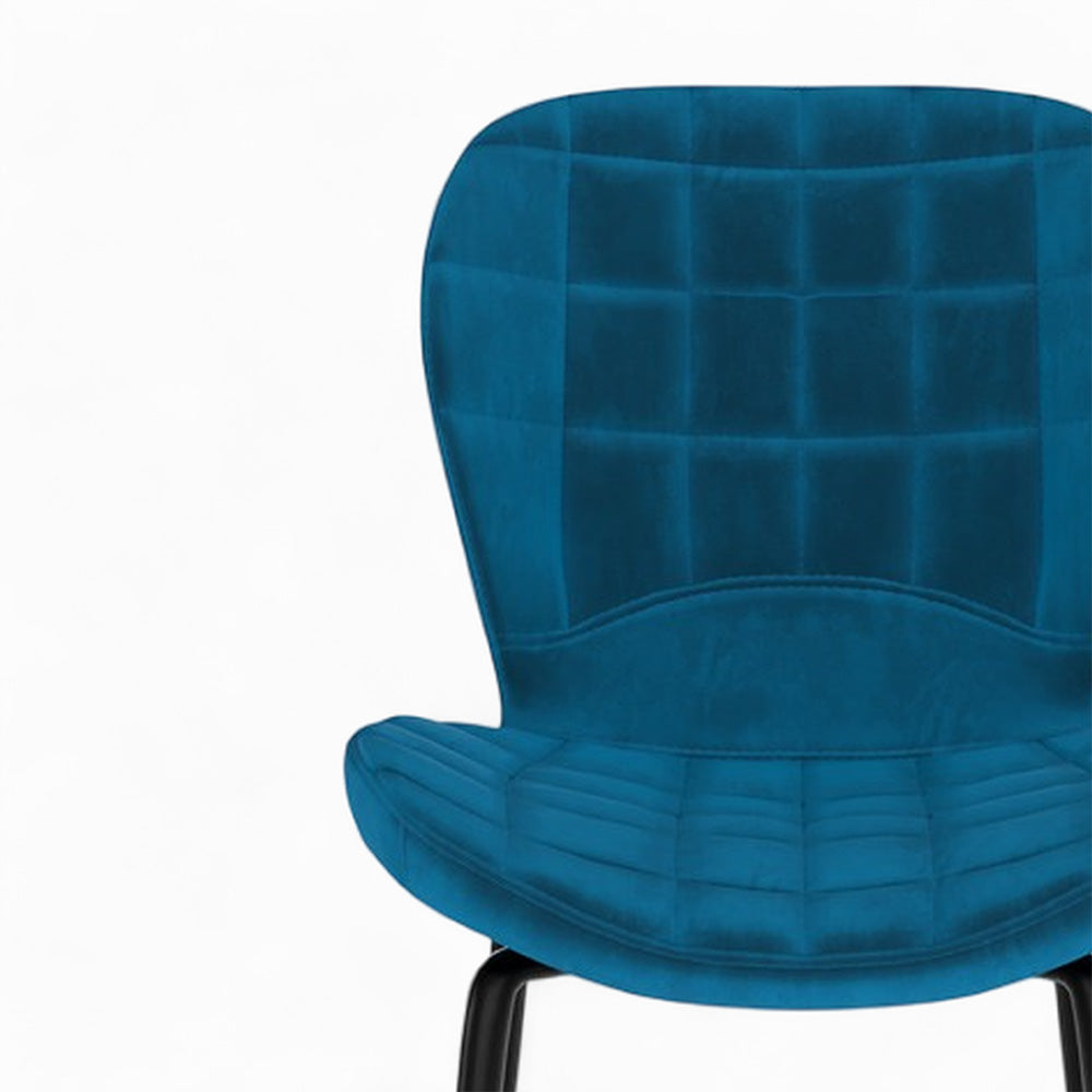 lot 4 chaises de bar mazzia velours jaune bleu 75 cm