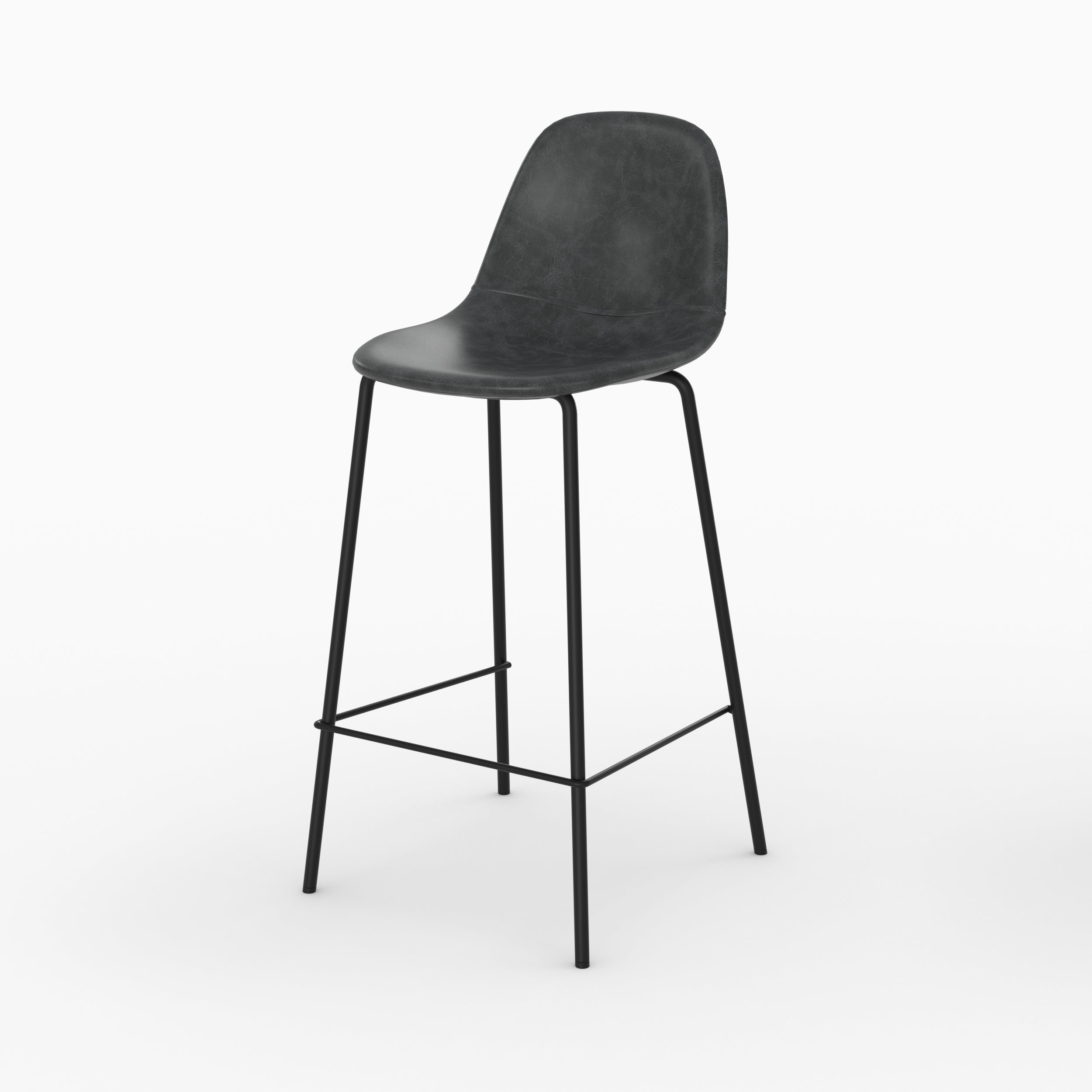 lot 4 chaises pour ilot central 65 cm taupe et gris noir henrik
