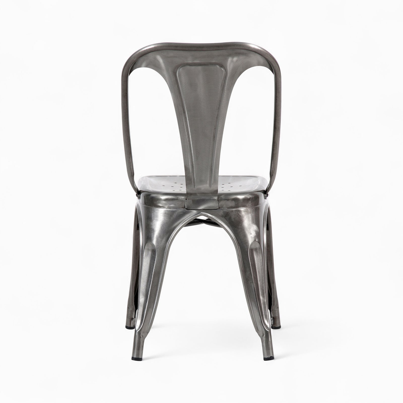 lot chaises indus 4 gris metal chrome anthracite rendez vous deco