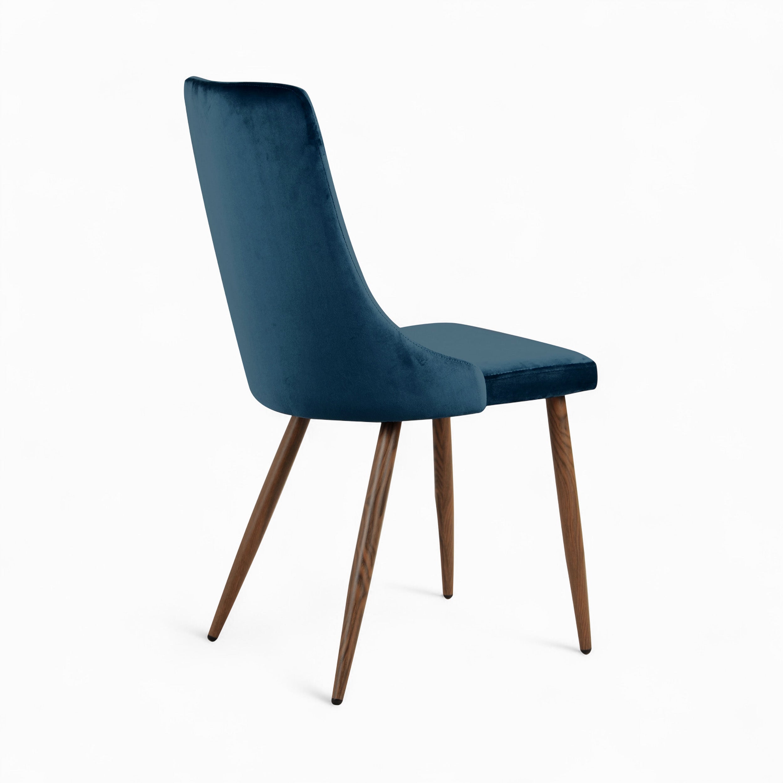 lot chaises vinni velours haut dossier bleu gris pack 4 rendez vous deco