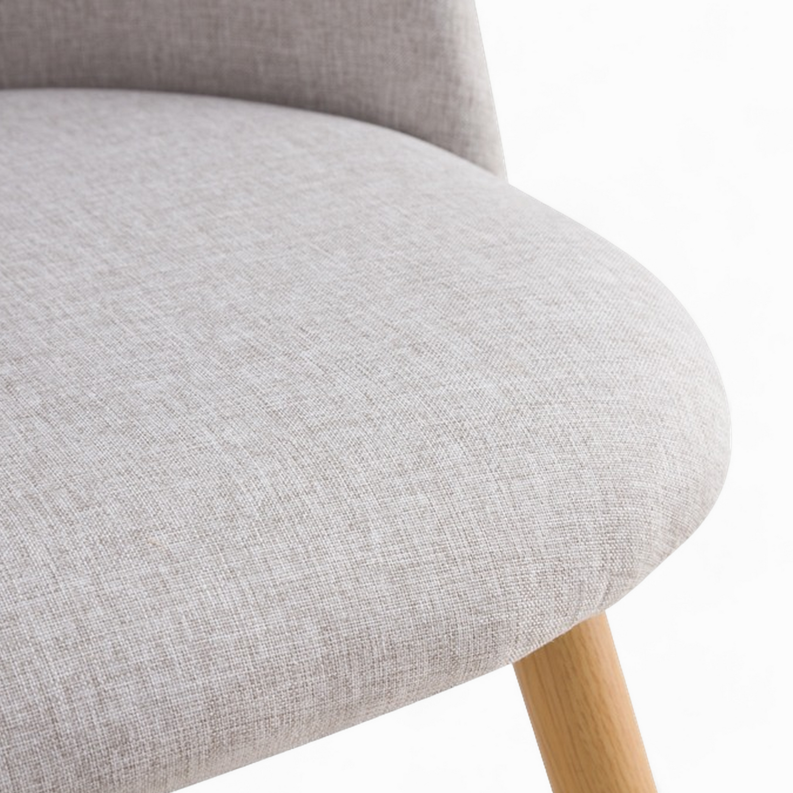 lot de 2 chaise cozy en tissu taupe chine clair