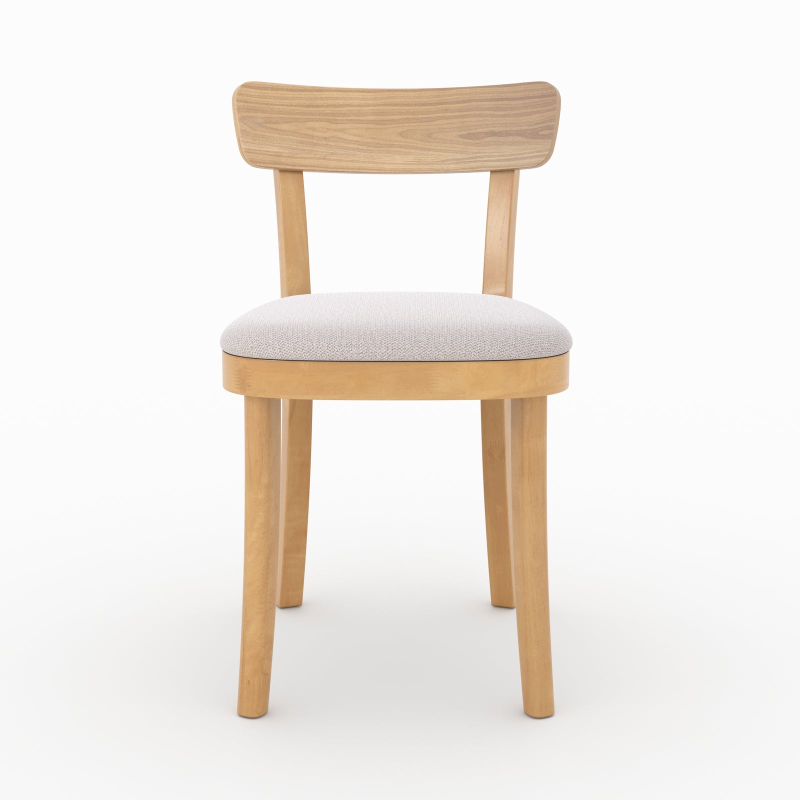 lot de 2 chaise en bois et tissu beige keno