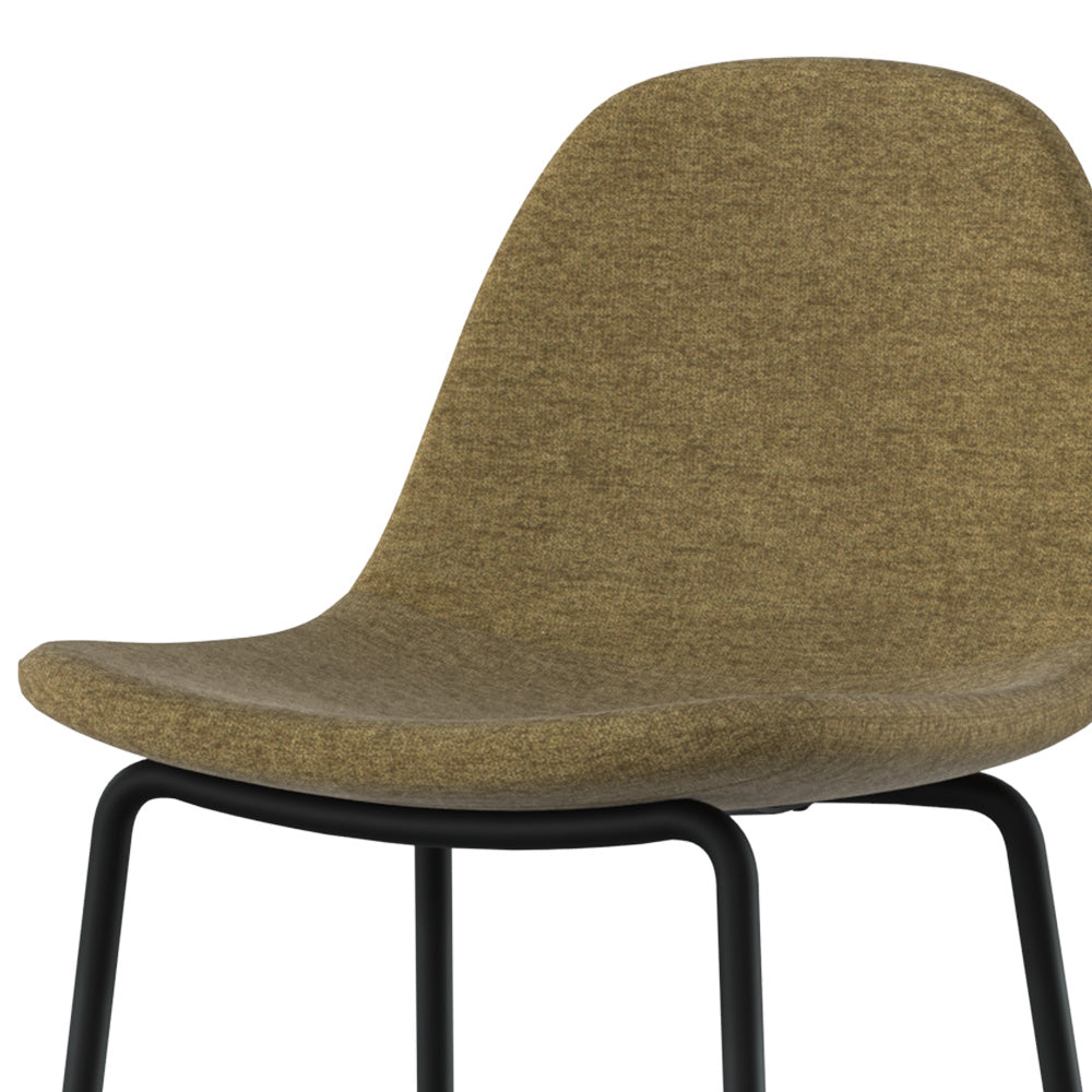 lot de 2 chaise pour ilot central en tissu vert kaki chine 65 cm chaise de bar henrik