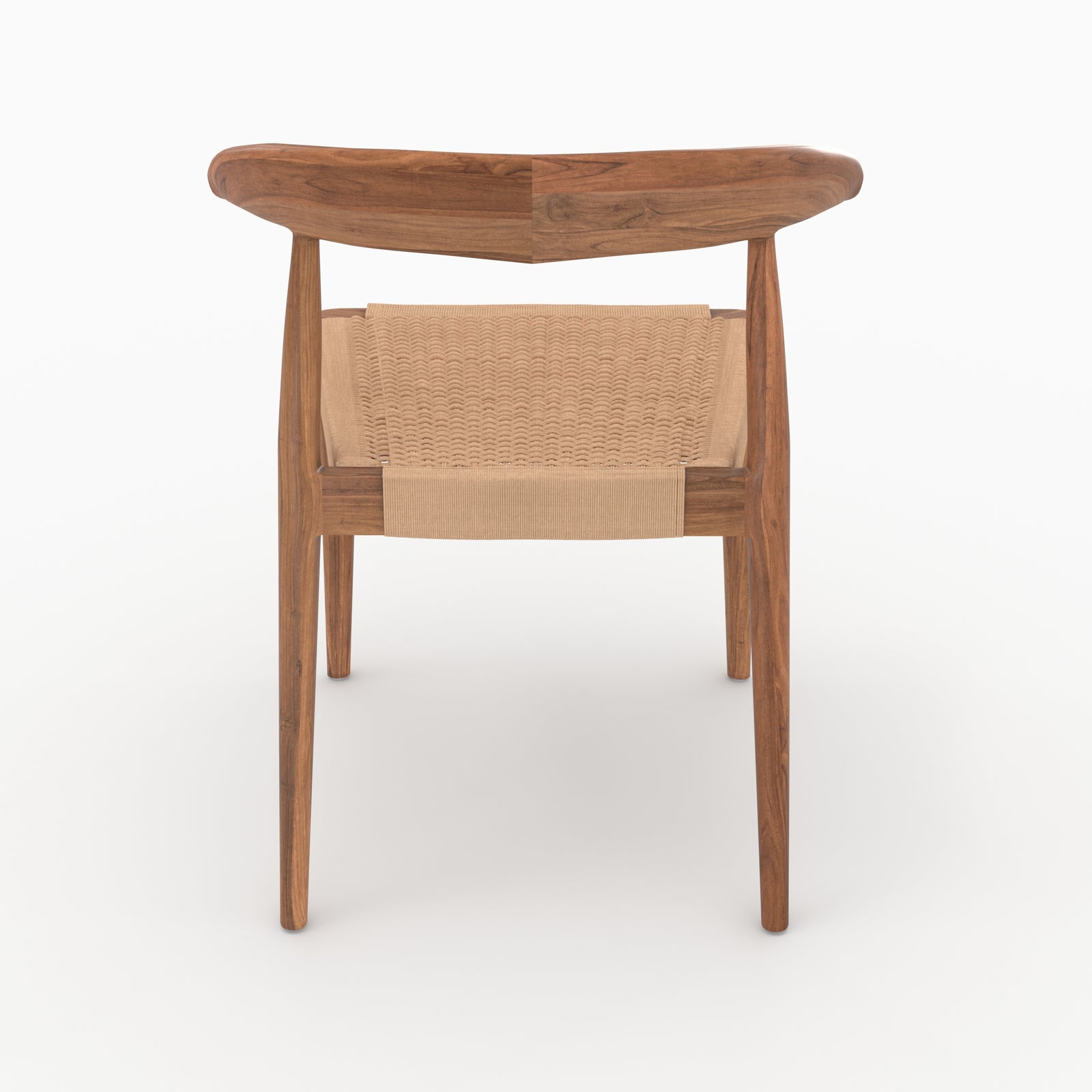 lot de 2 chaises alia en bois de teck cordage type loom