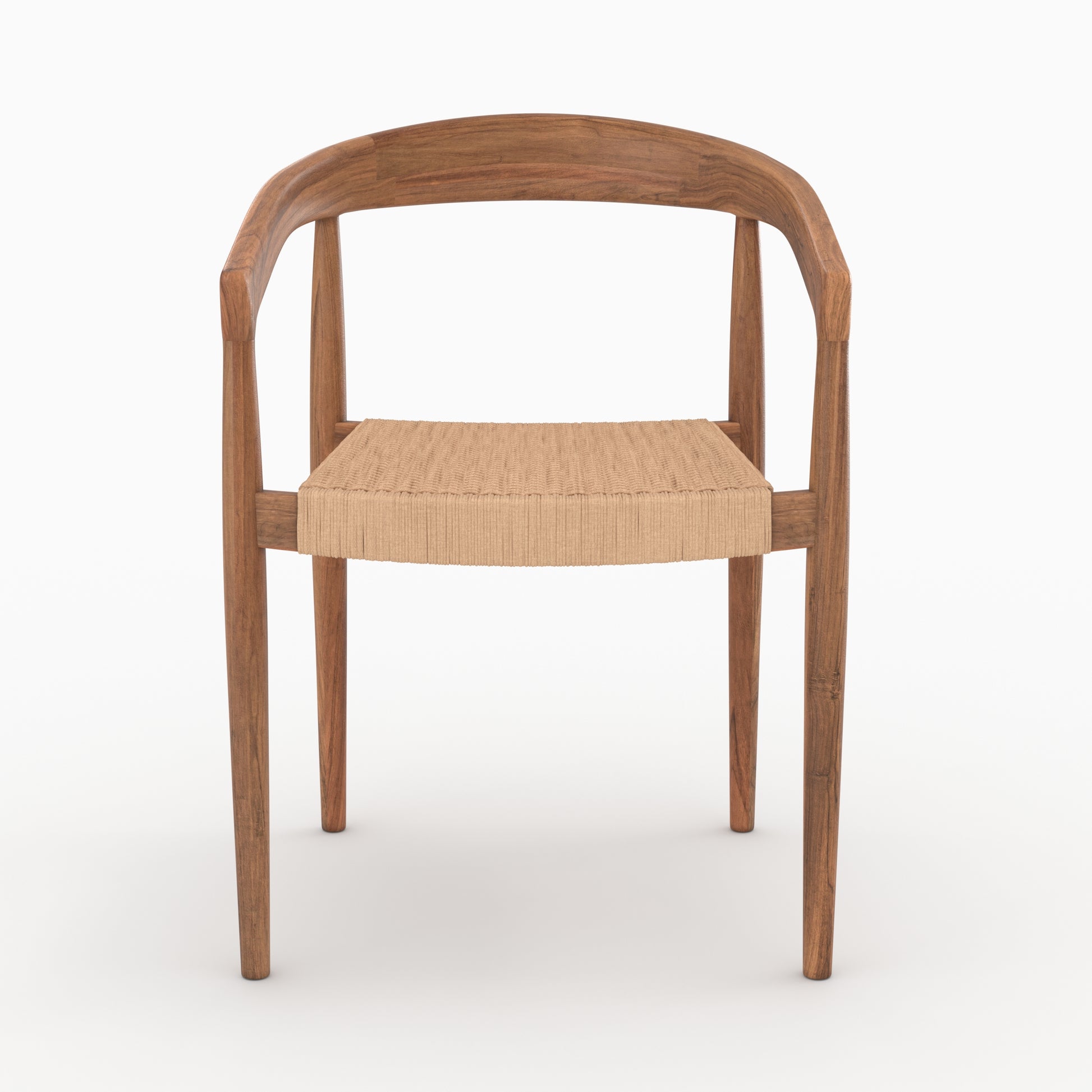 lot de 2 chaises bali bois de teck et corde synthetique