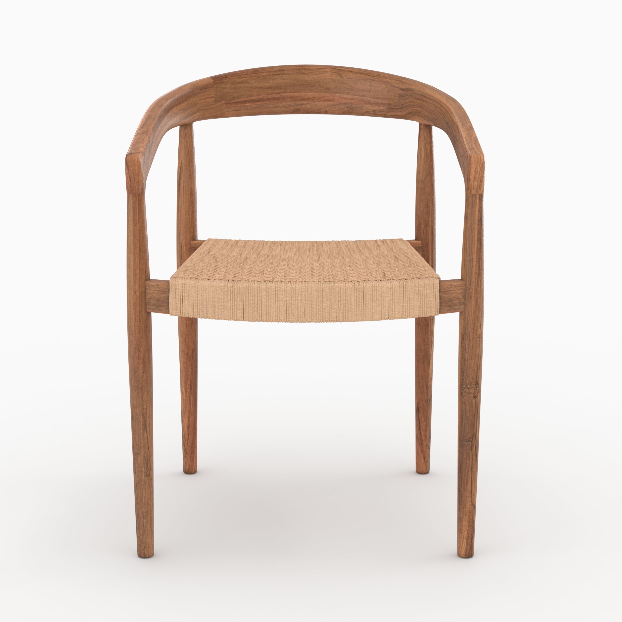 lot de 2 chaises bali bois de teck et corde synthetique
