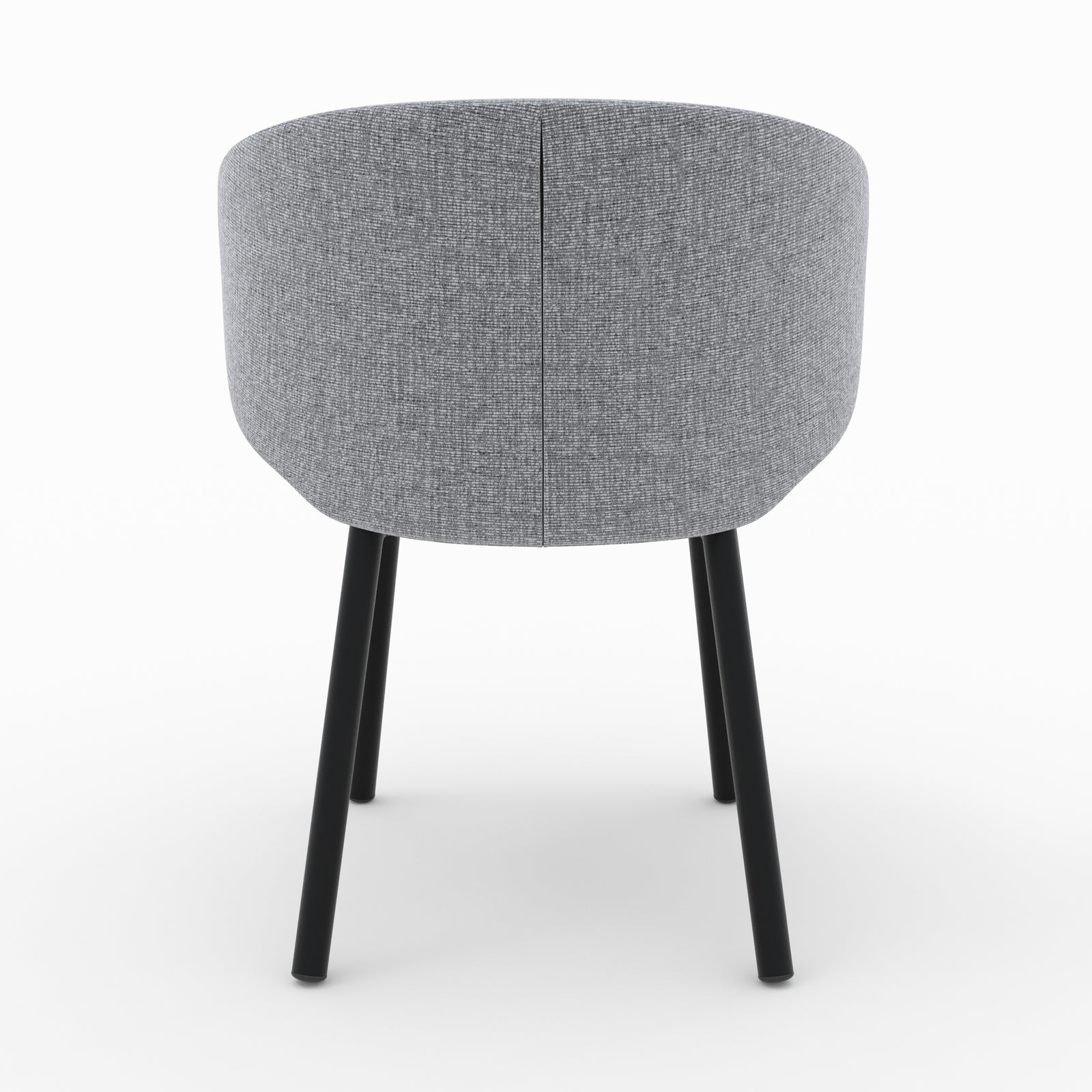 lot de 2 chaises cecilia en tissu gris fonce chine