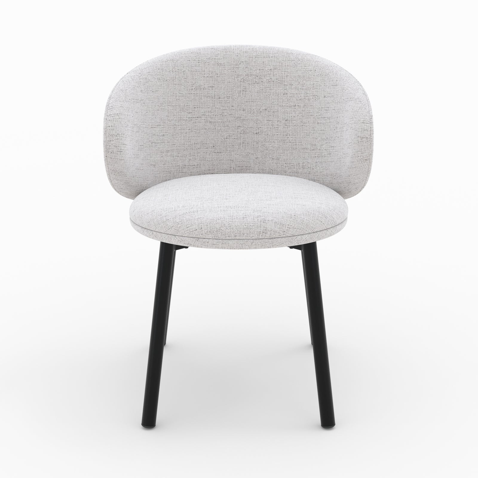 lot de 2 chaises cecilia en tissu gris tres clair chine lot de 2